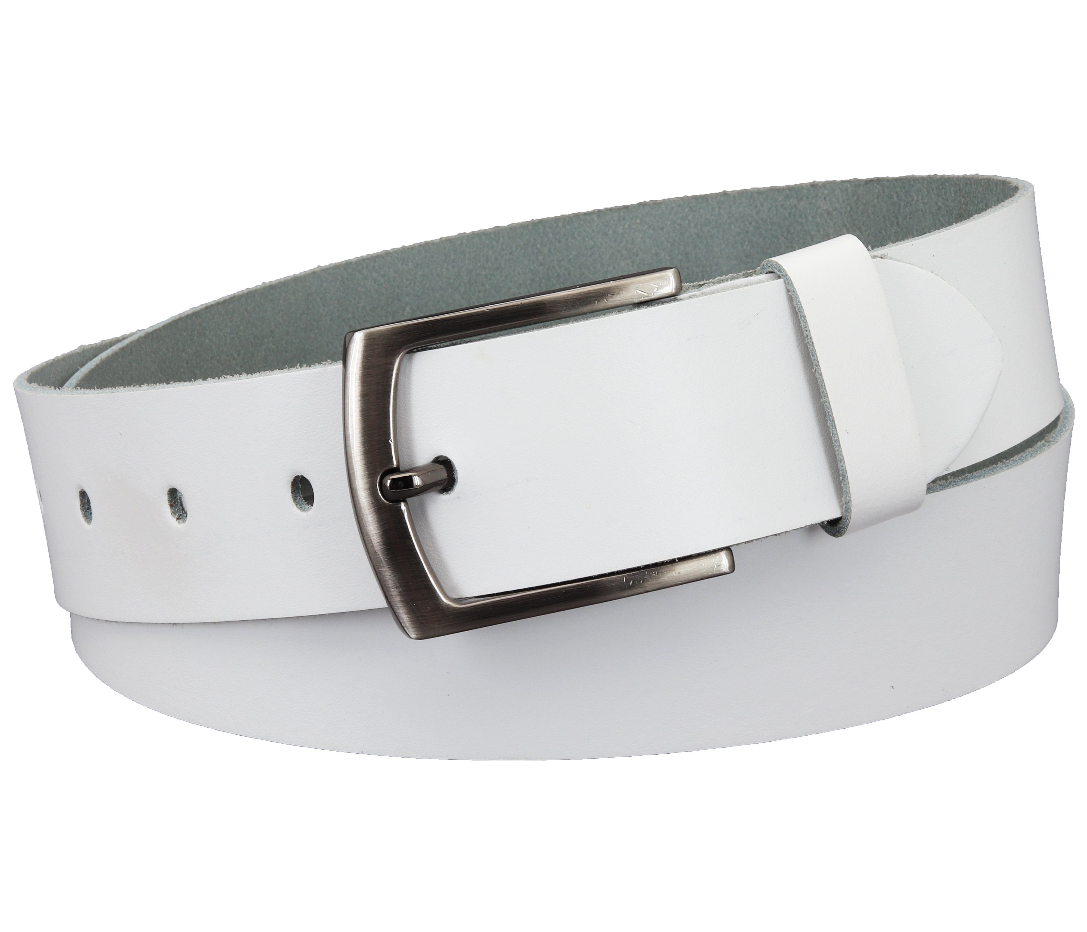 COLOGNEBELT Ledergürtel OM529-SL-Weiss MADE IN GERMANY, Weiss Kürzbar, 100 günstig online kaufen