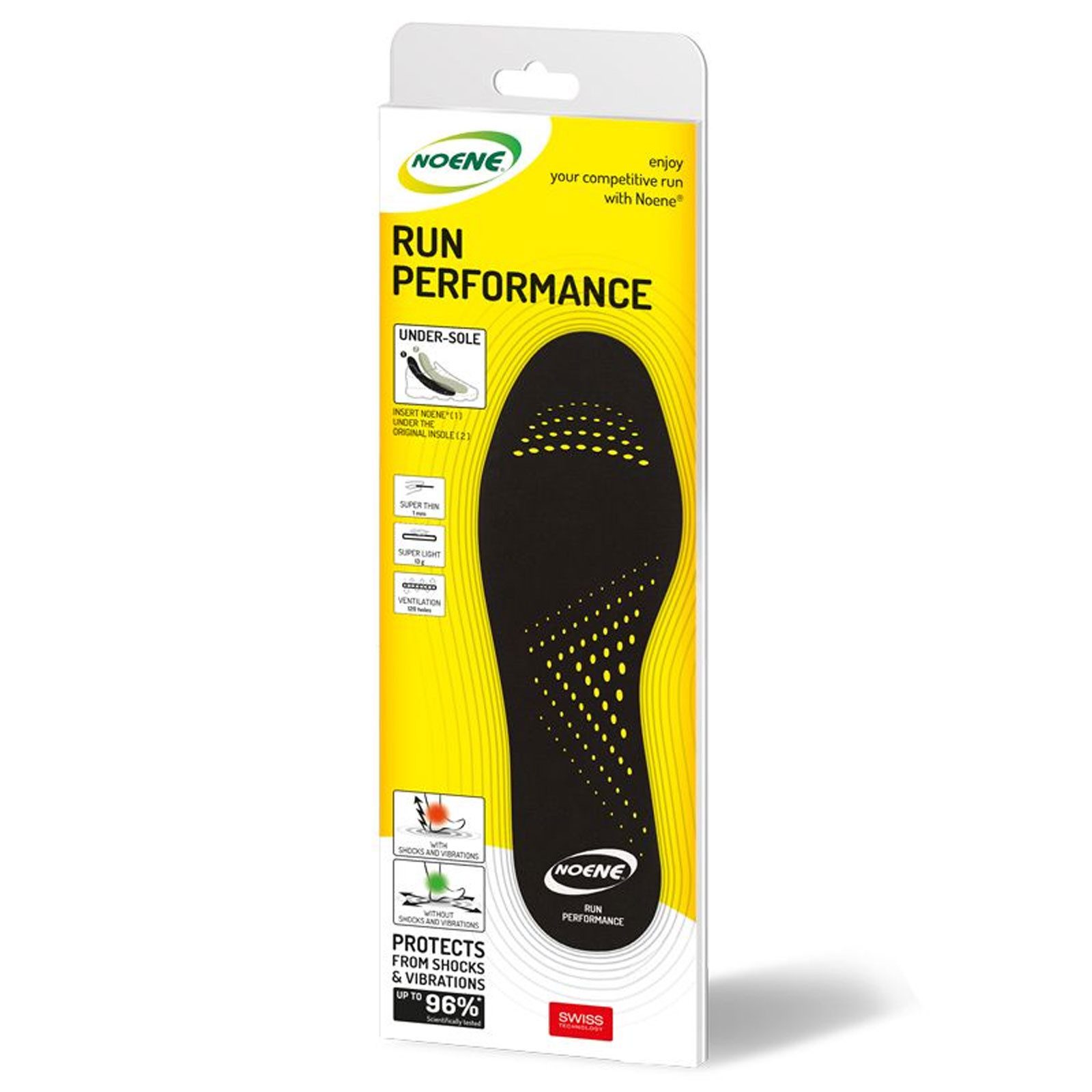 Noene Einlegesohlen Run Performance Dämpfungssohlen (1-tlg), Schützt die Gelenke