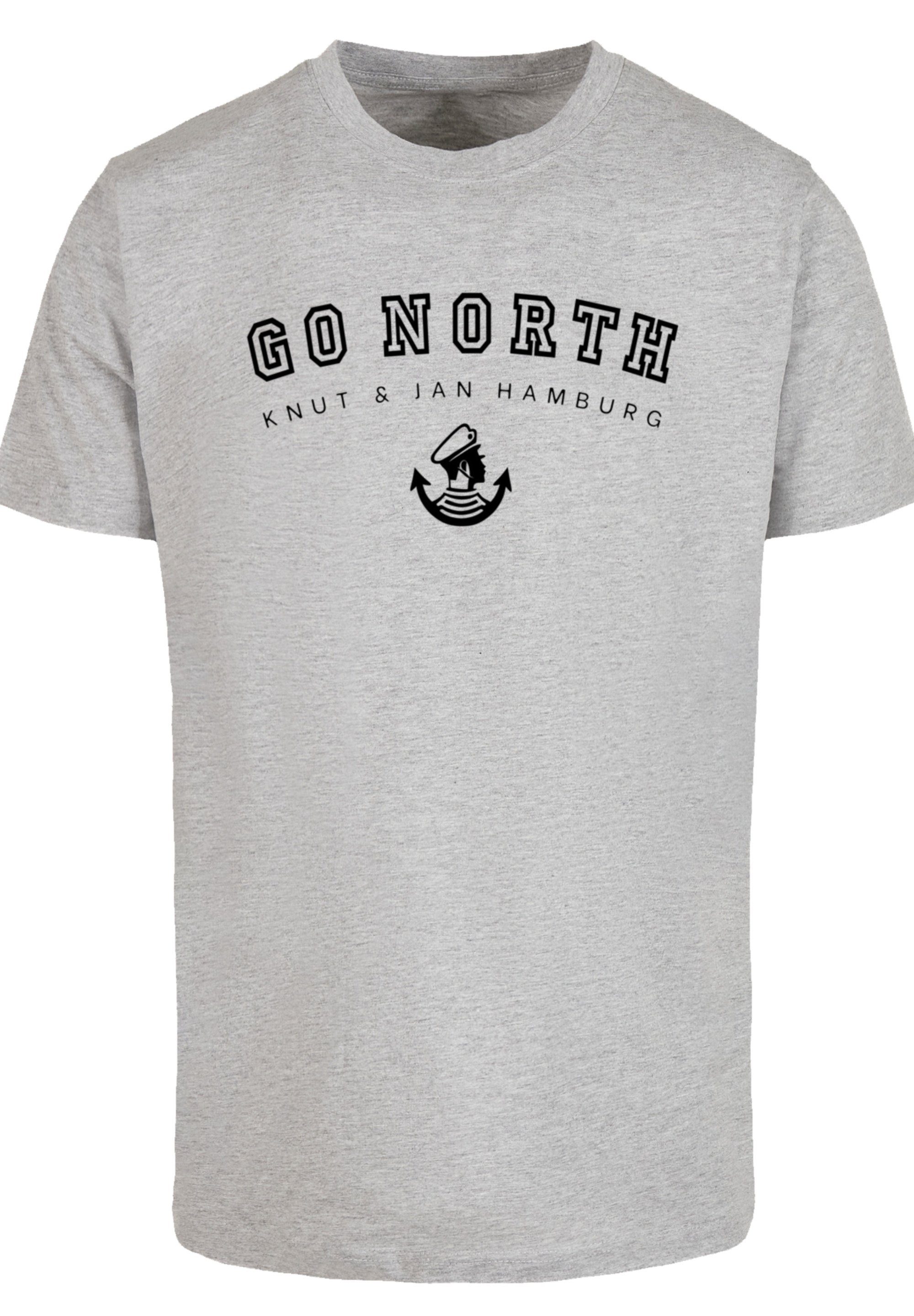 F4NT4STIC grey heather North T-Shirt Print Go