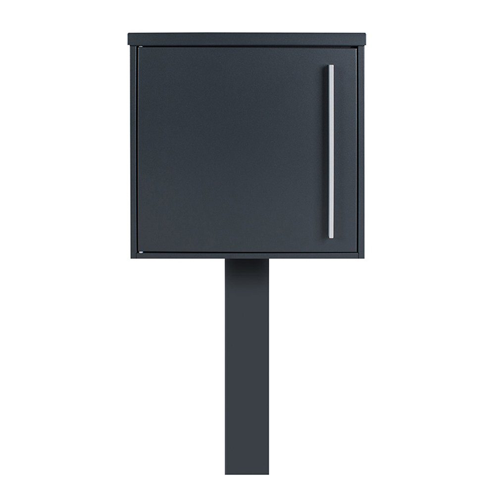 MOCAVI Briefkasten MOCAVI Sbox 101b Standbriefkasten anthrazit-grau (RAL 7016) Design-Postkasten freistehend mit Pfosten (betonieren)