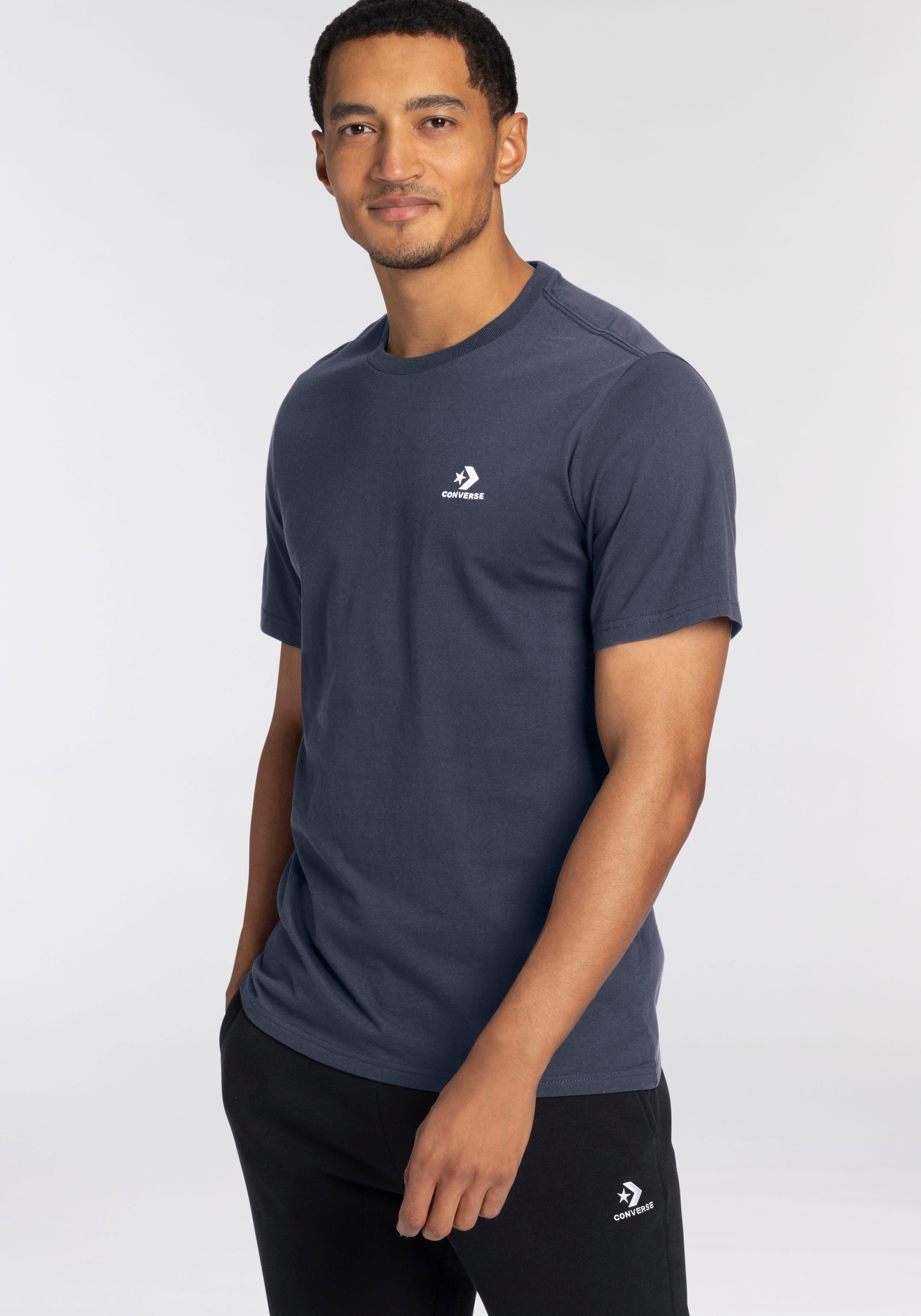 Converse T-Shirt STAR CHEV EMB TEE Kurzarm, für sportlichen Look, aus Baumwolle