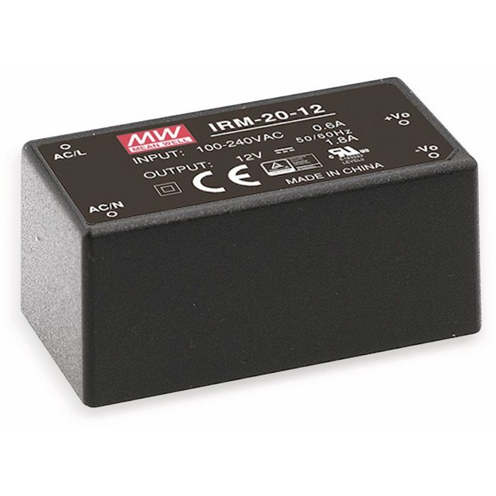 MeanWell MEANWELL AC/DC-Printnetzteil IRM-20-24 24 V-/0 9 Labor-Netzteil