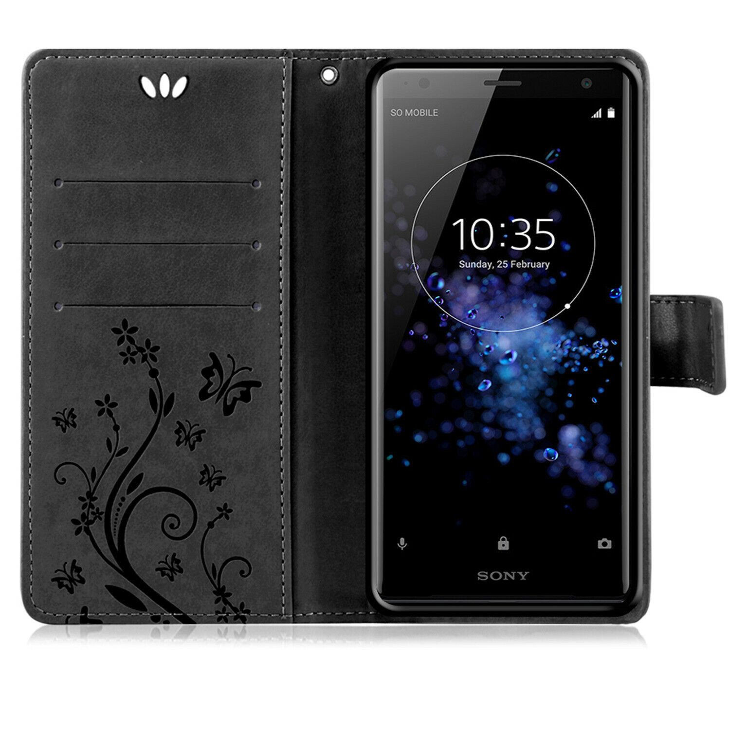betterfon Handyhülle Handytasche für Sony Schutzhülle Klapphülle, Bookstyle-Hülle: Magnetverschluss 3 Kartenfächer & Standfunktion