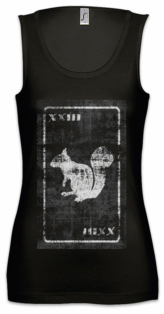 Tanktop Tarot The Happy Squirrel Ärmelloses Damen T-Shirt Karte Karten Card