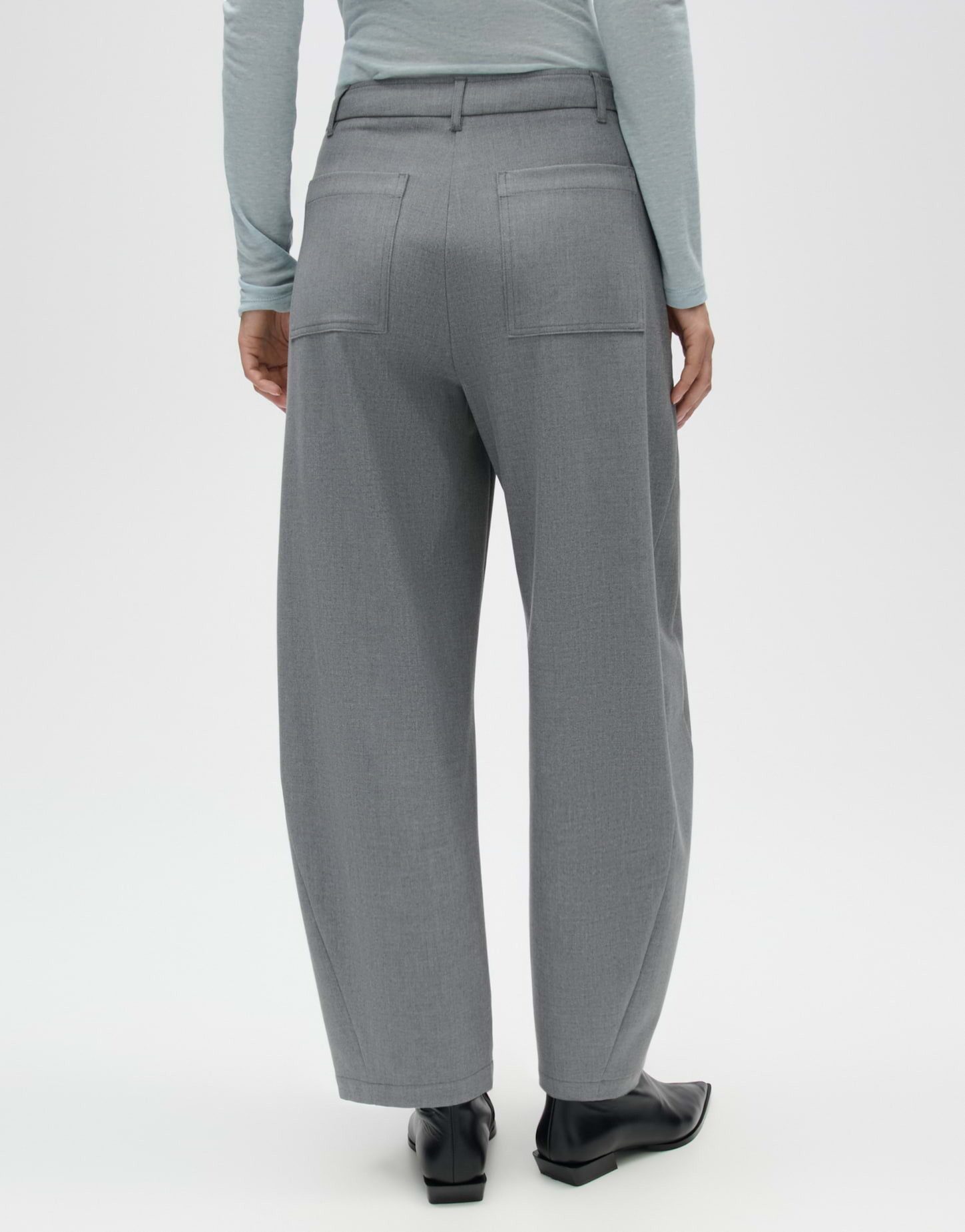 OPUS Stoffhose Myha horizon aus Webware mit ovaler Passform Ovale Barrel-Silhouette mit weich fließendem Fall und Seiteneinsatz – Bild 3 von 5