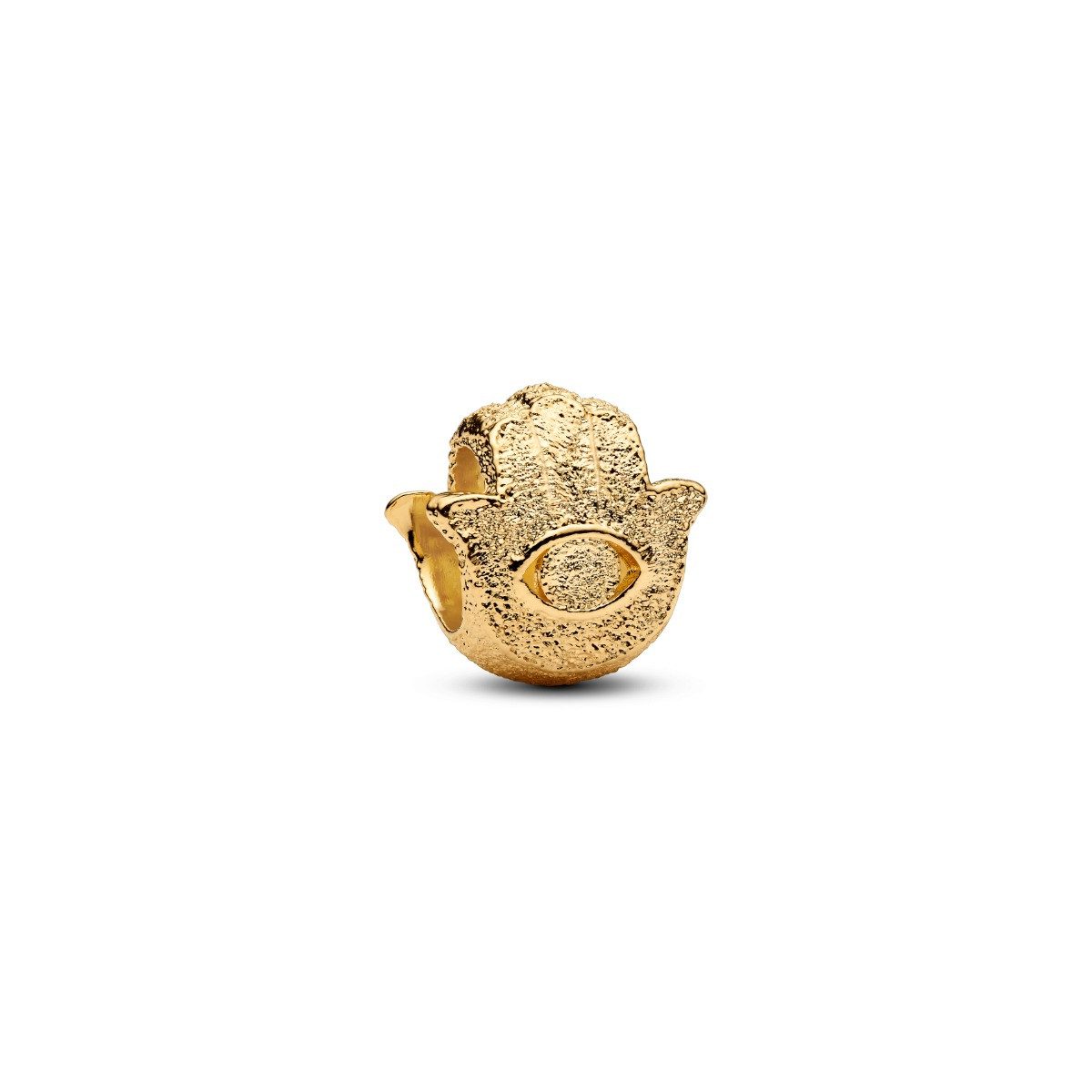 Pandora Charm-Einhänger Pandora Mini-Charm Fatimas Hand Strukturiert 14K Vergoldet 764042C00