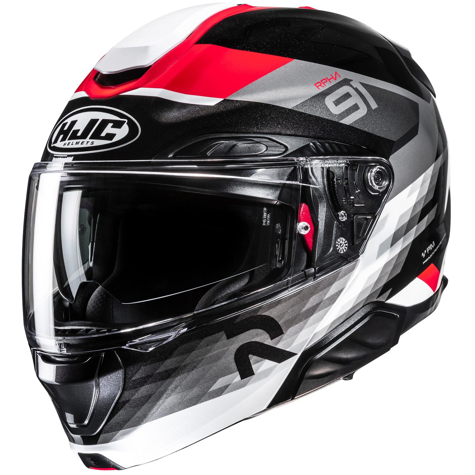 HJC Motorradhelm HJC RPHA 91 Madal MC1 Klapphelm Schwarz / Weiß / Rot L (1er Set)