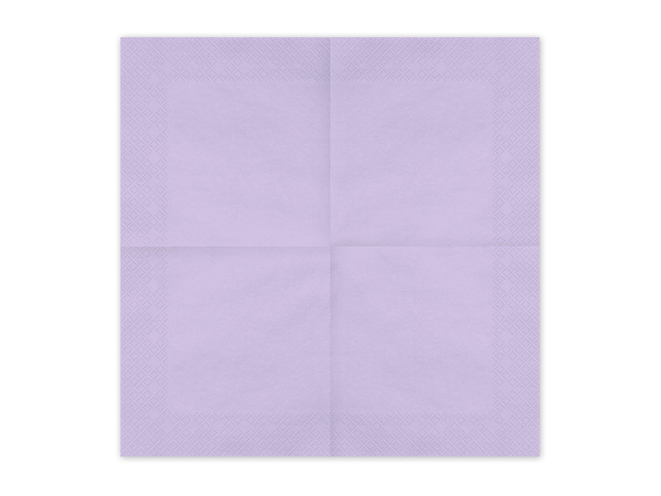 partydeco Papierserviette, Servietten Papier 33x33cm 2-lagig 20 Stück Lavendel