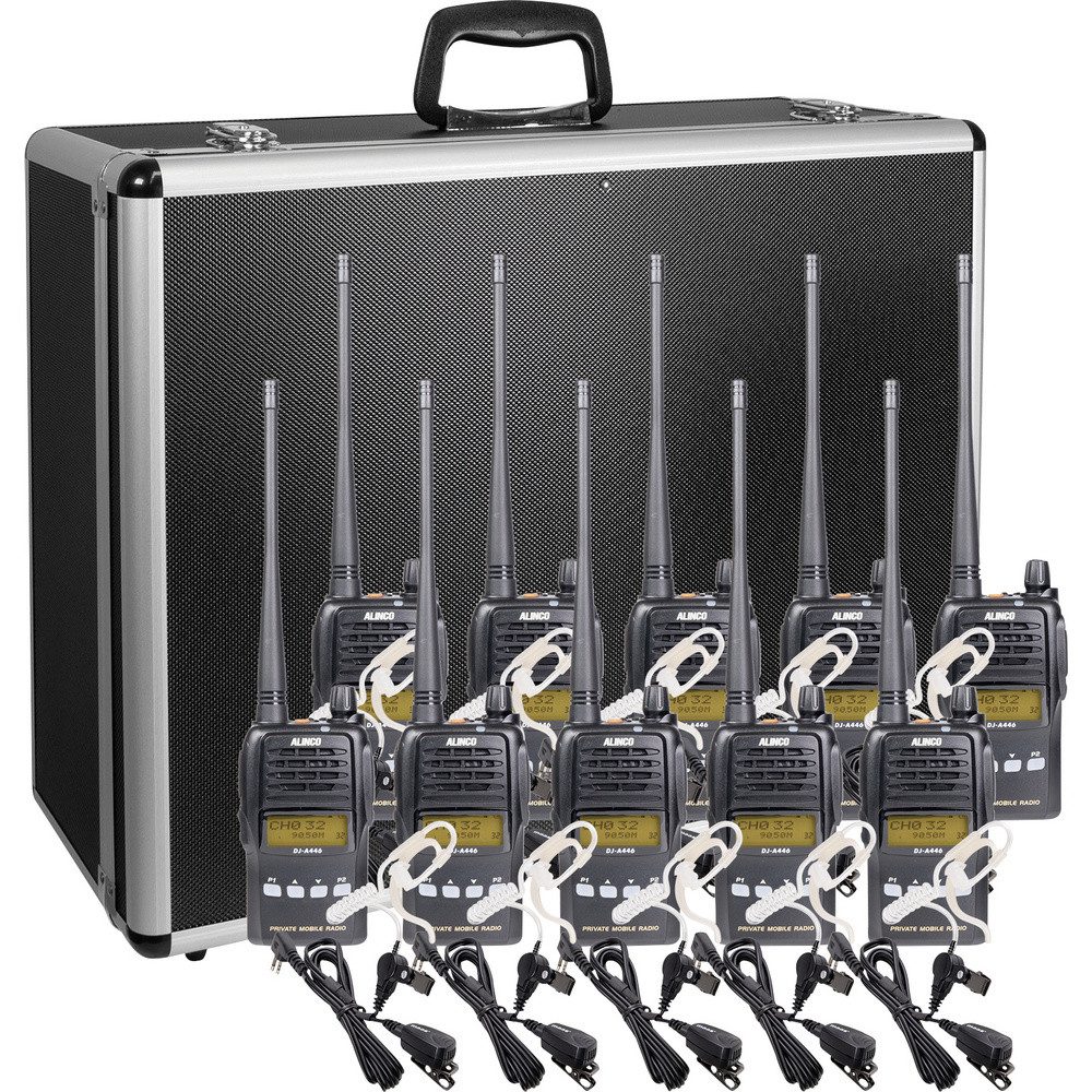 Walkie Talkie Alinco Team-Set DJ-A-446 KEP-24-AL 150107 PMR-Handfunkgerät 10er Set