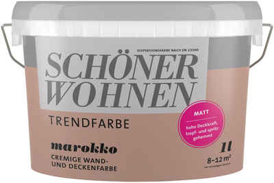 SCHÖNER WOHNEN FARBE Wand- und Deckenfarbe TRENDFARBE, hochdeckend, für Allergiker geeignet