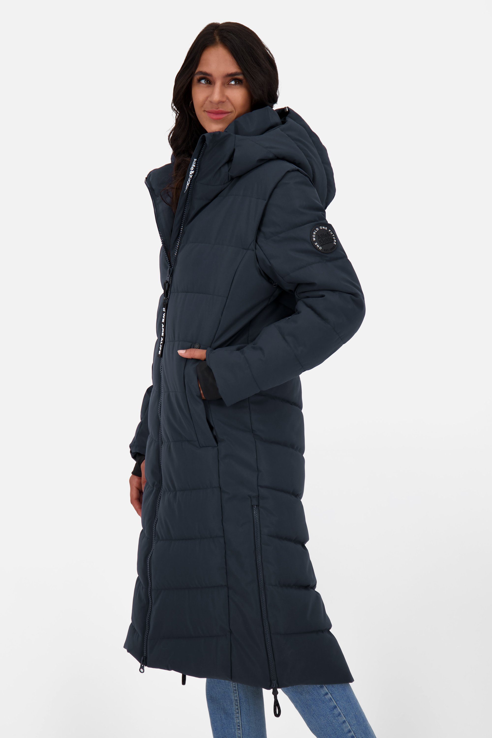 Alife & Kickin Funktionsparka Nellie Steppjacke Pufferjacket Wintermantel mit Kapuze