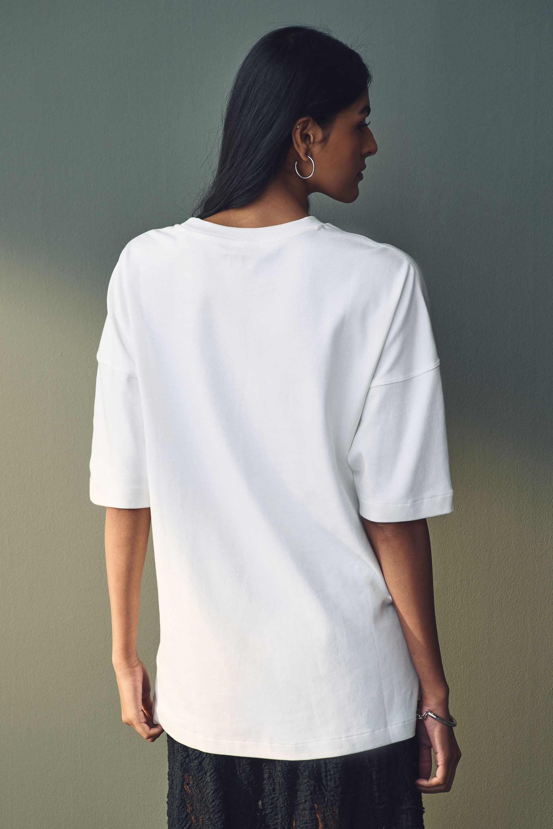 Next T-Shirt Langes Oversized Fit T-Shirt günstig online kaufen