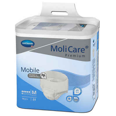 Molicare Inkontinenzslip MoliCare® Premium Mobile 6 Tropfen (14-St) Bei mittlerer bis schwerer Harn- oder Stuhlinkontinenz