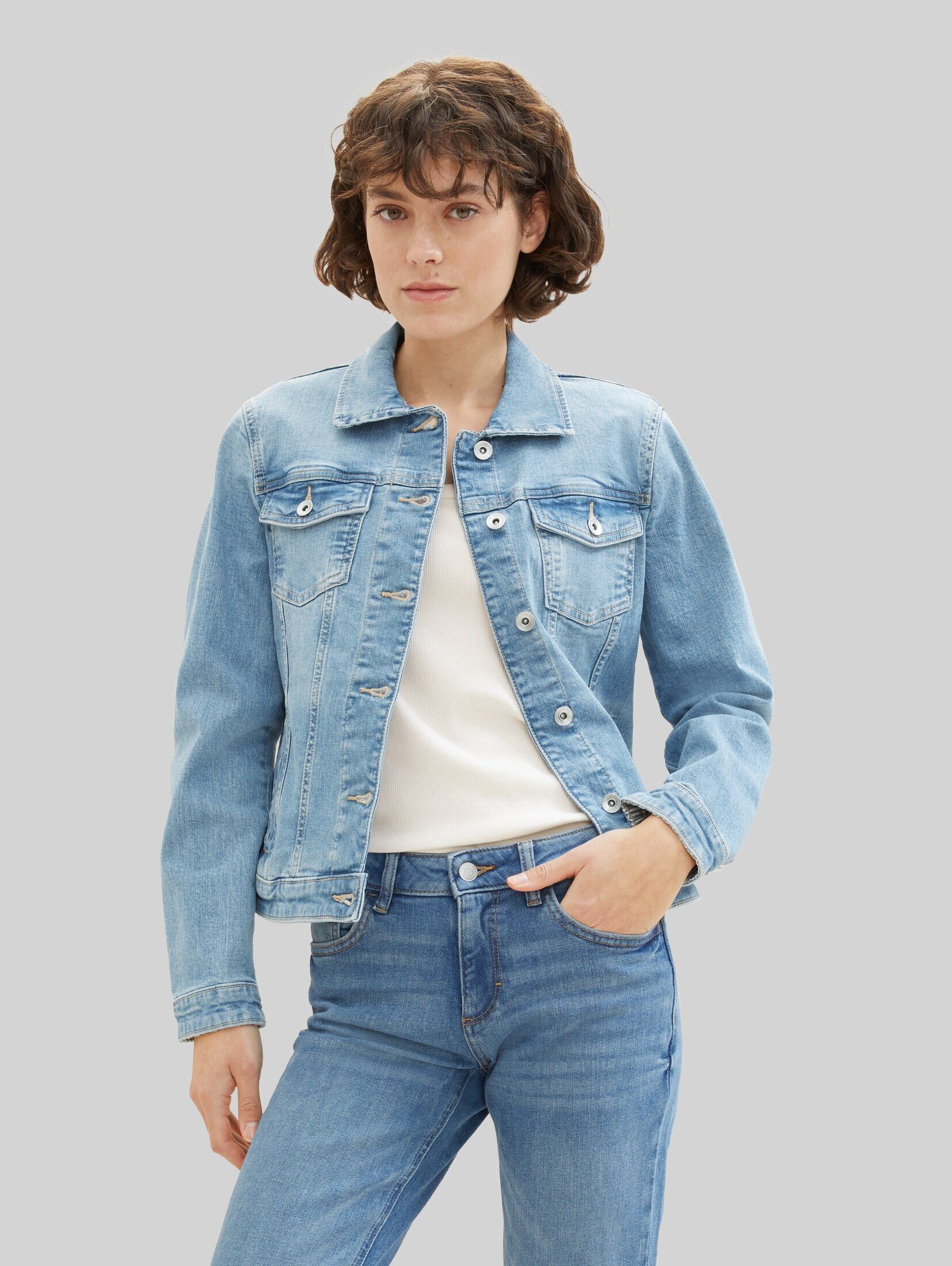 TOM TAILOR Jeansjacke Jacken Jeansjacke mit recycelter Baumwolle