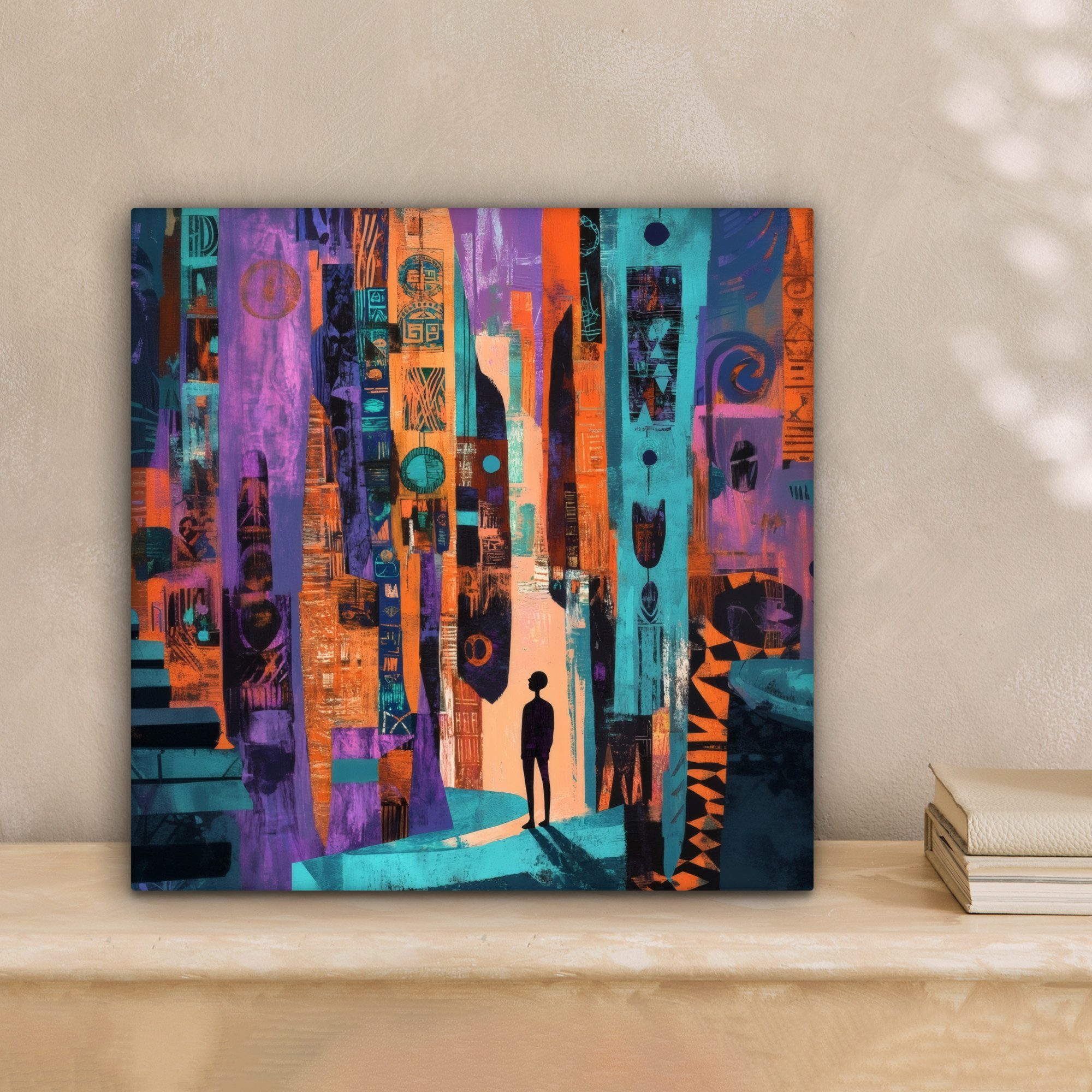 OneMillionCanvasses® Leinwandbild Abstrakt - Figuren - Farbenfroh, Fotodruc günstig online kaufen