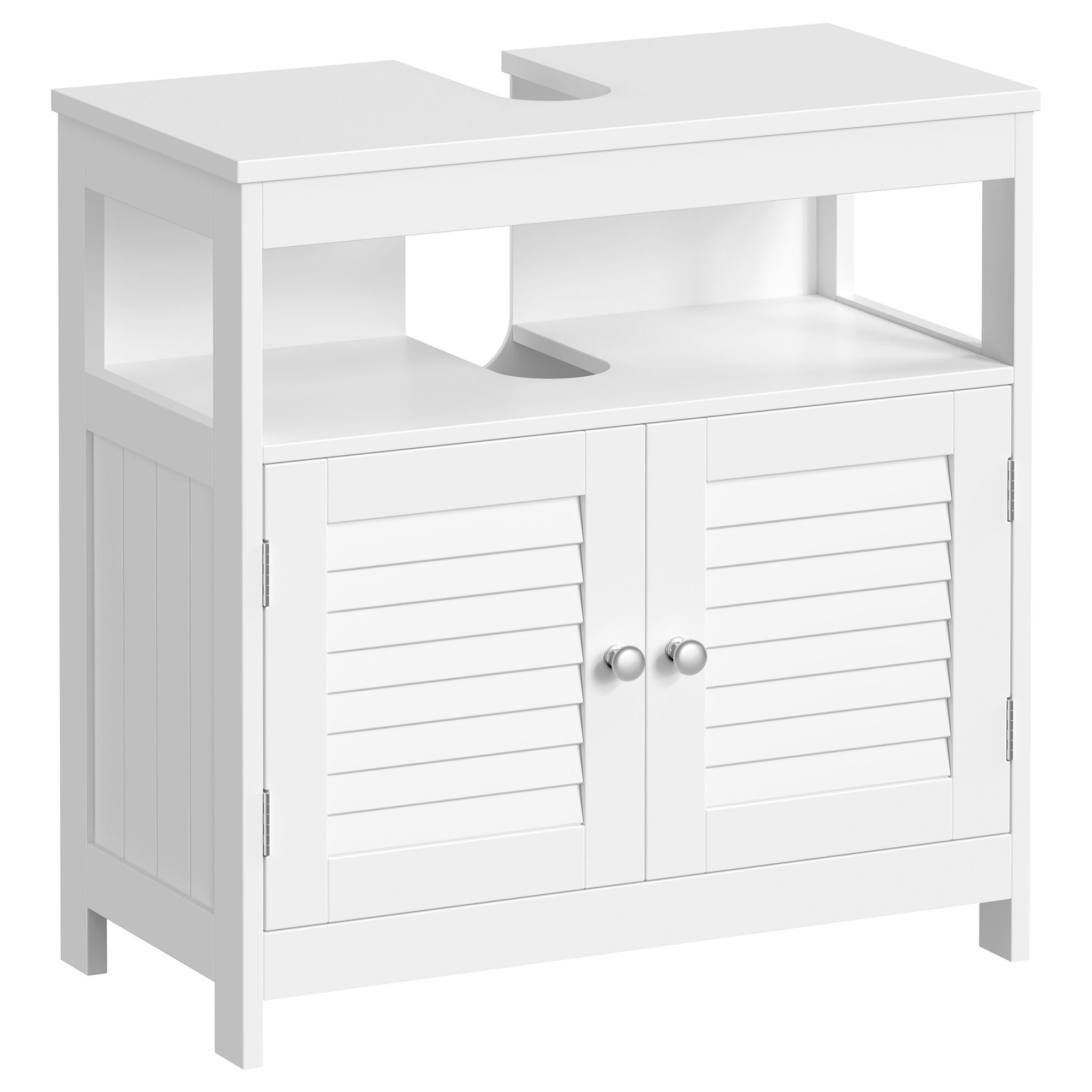 VASAGLE Waschbeckenunterschrank Badschrank Unterschrank mit Lamellentüren, günstig online kaufen