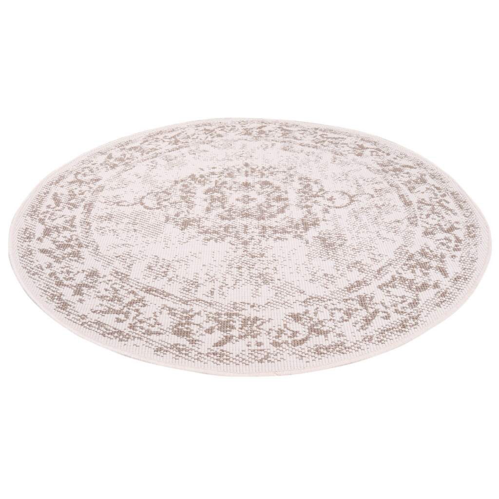 Carpet City Outdoorteppich »DUO RUG 5577«, rund, 5 mm Höhe, Wendeteppich We günstig online kaufen