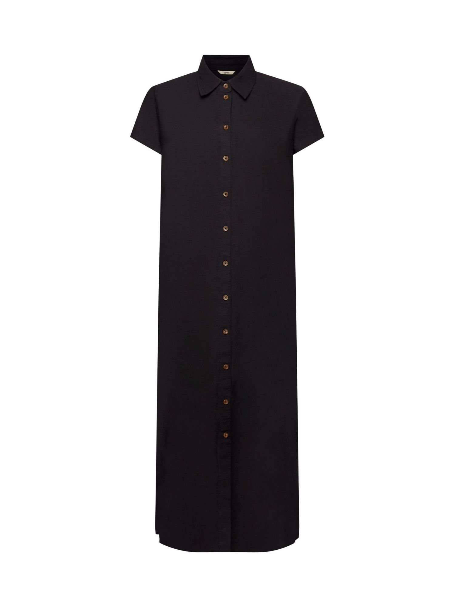 Esprit Strandkleid Blusenkleid mit Leinen BLACK