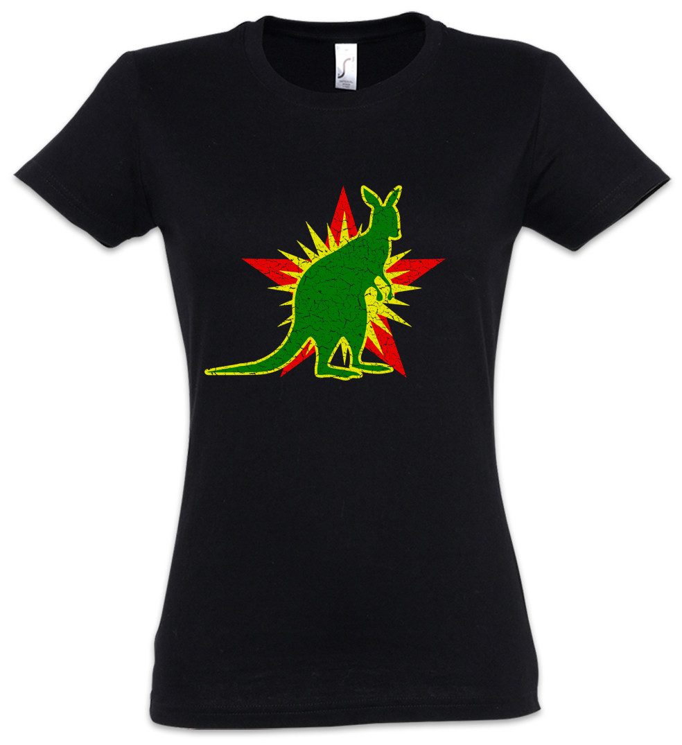 Urban Backwoods Print-Shirt Socialist Kangaroo Damen T-Shirt Red Känguru Stern Kommunismus (1-tlg) Socialism Star Sozialismus Jamaika