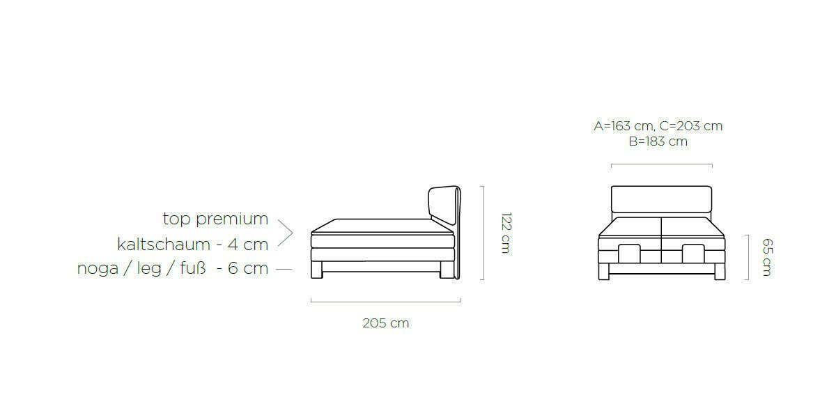 JVmoebel Bett, Automatisches Schlaf Boxspringbett Bett Doppel Zimme Luxus