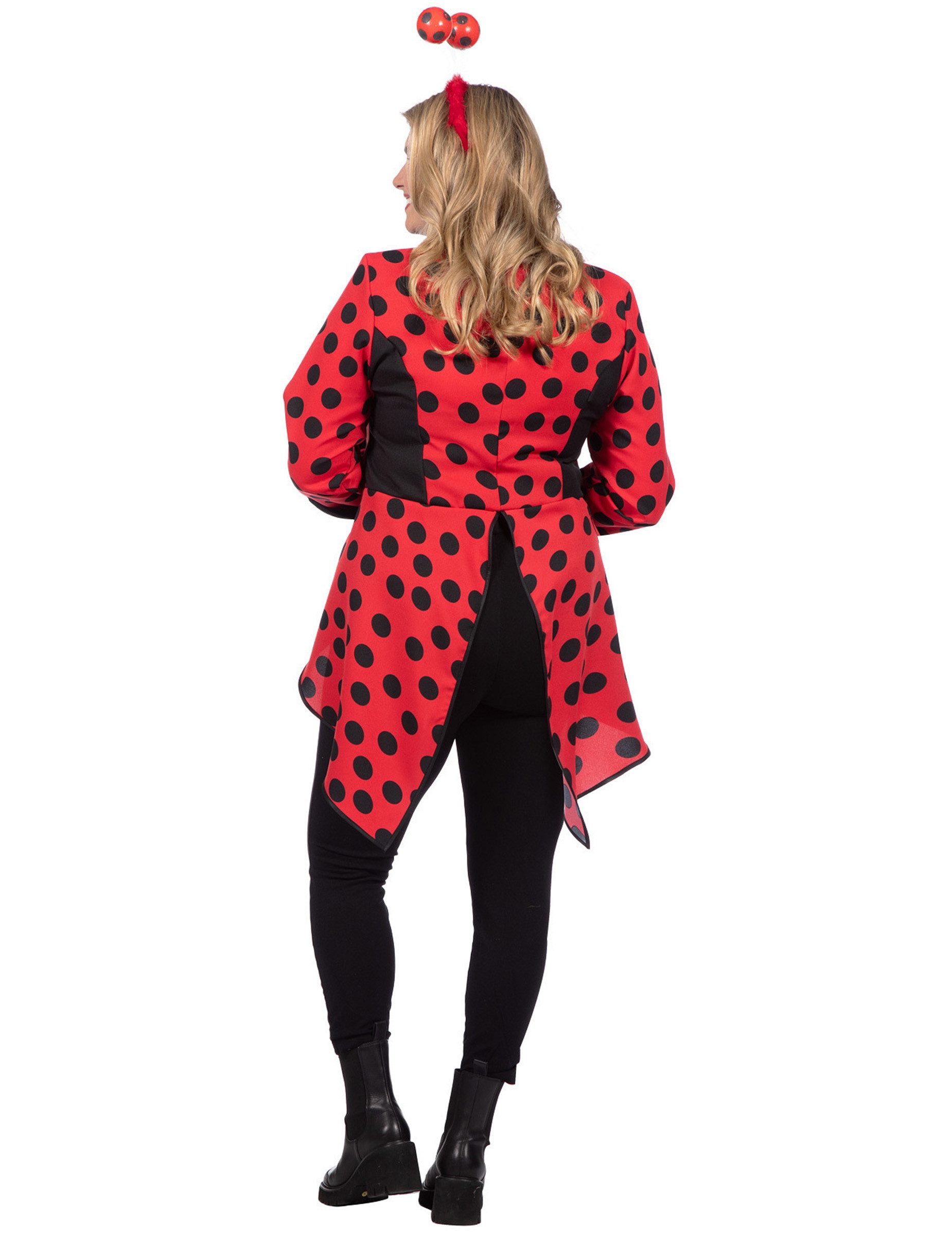 Wilbers Kostüm Jacke für Damen mit Fledermausärmeln und Schleife Schwarz Rot
