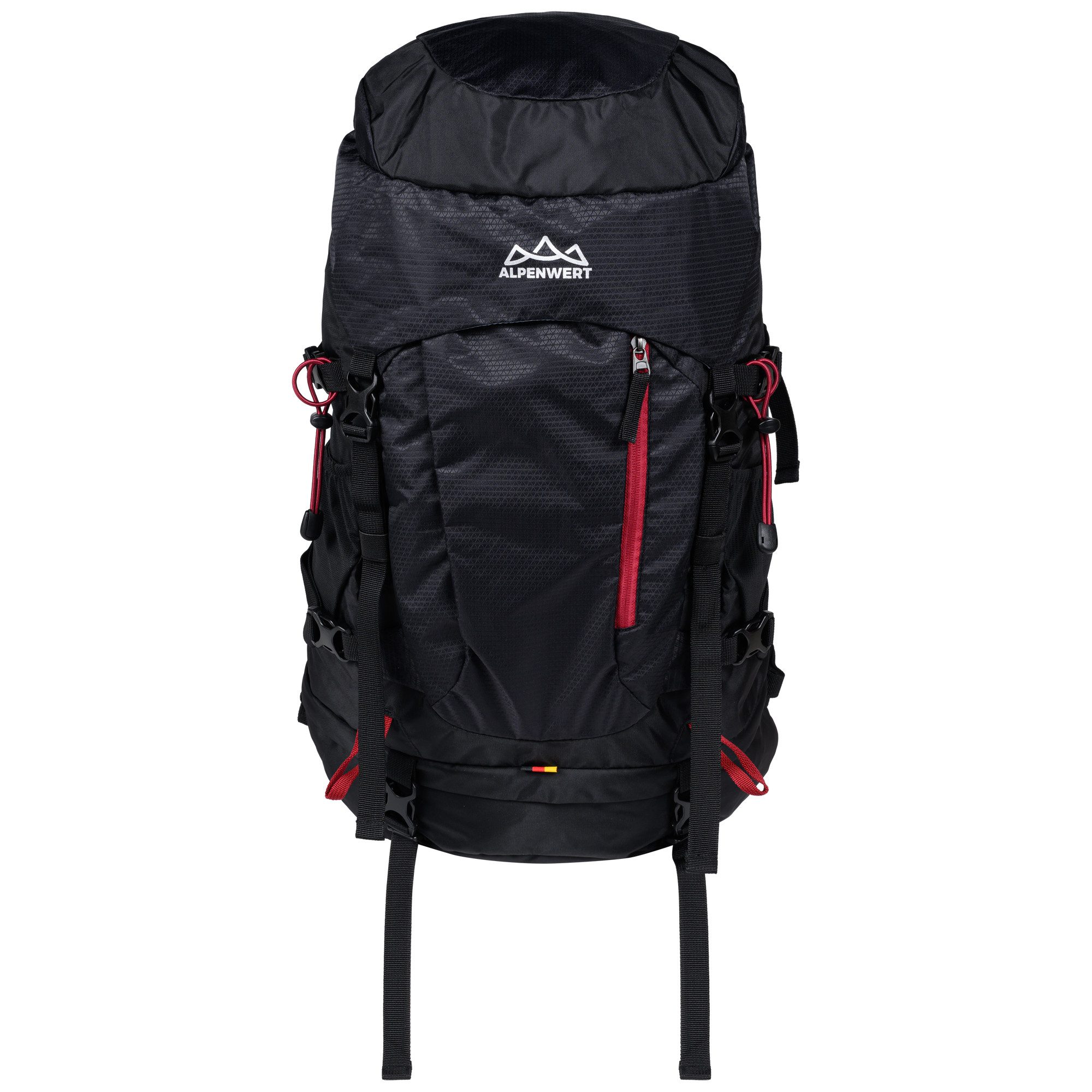 Alpenwert Wanderrucksack 32L wasserdichter Trekkingrucksack mit Regenschutz & Trinksystem, Wasserdichtes, PU-beschichtetes Außenmaterial