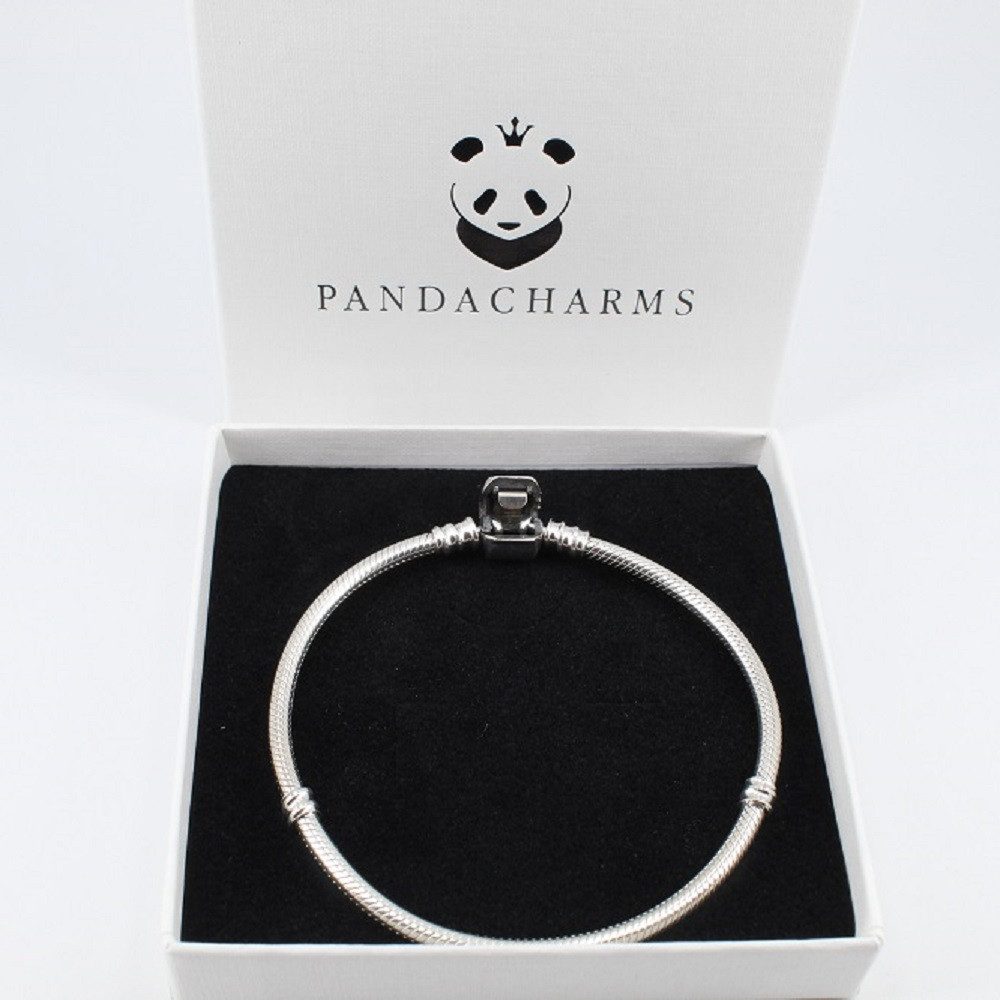 PANDACHARMS Charm-Armband aus 925er Sterling Silber, Länge 16-21cm