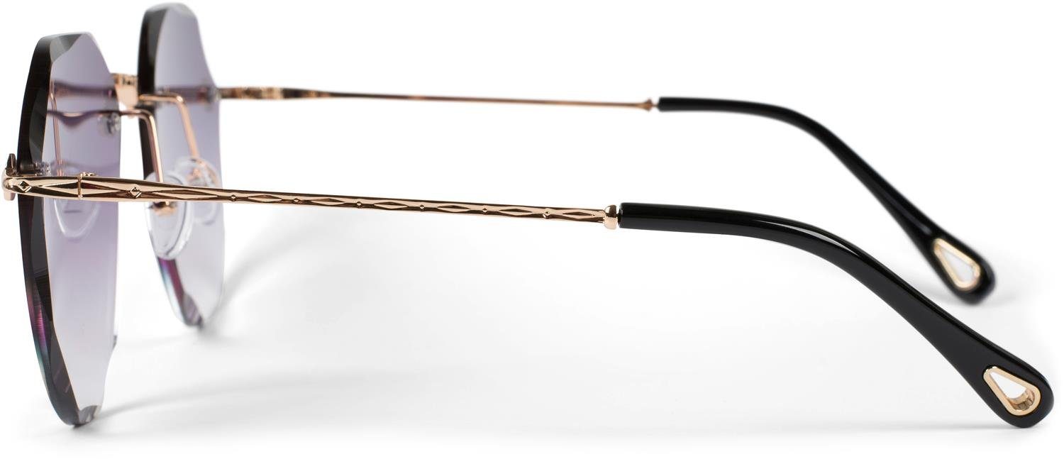 styleBREAKER Sonnenbrille Rahmenlose Piloten Sonnenbrille mit Diamant Schli günstig online kaufen