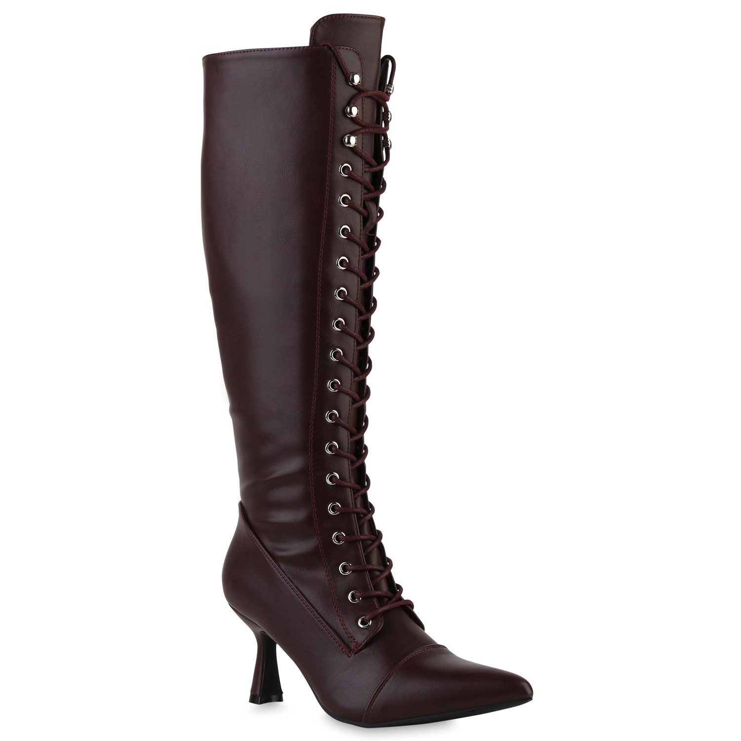 VAN HILL 841846 Schnürstiefel Damen Schnürstiefel Stiefel Spitze Stiletto B günstig online kaufen