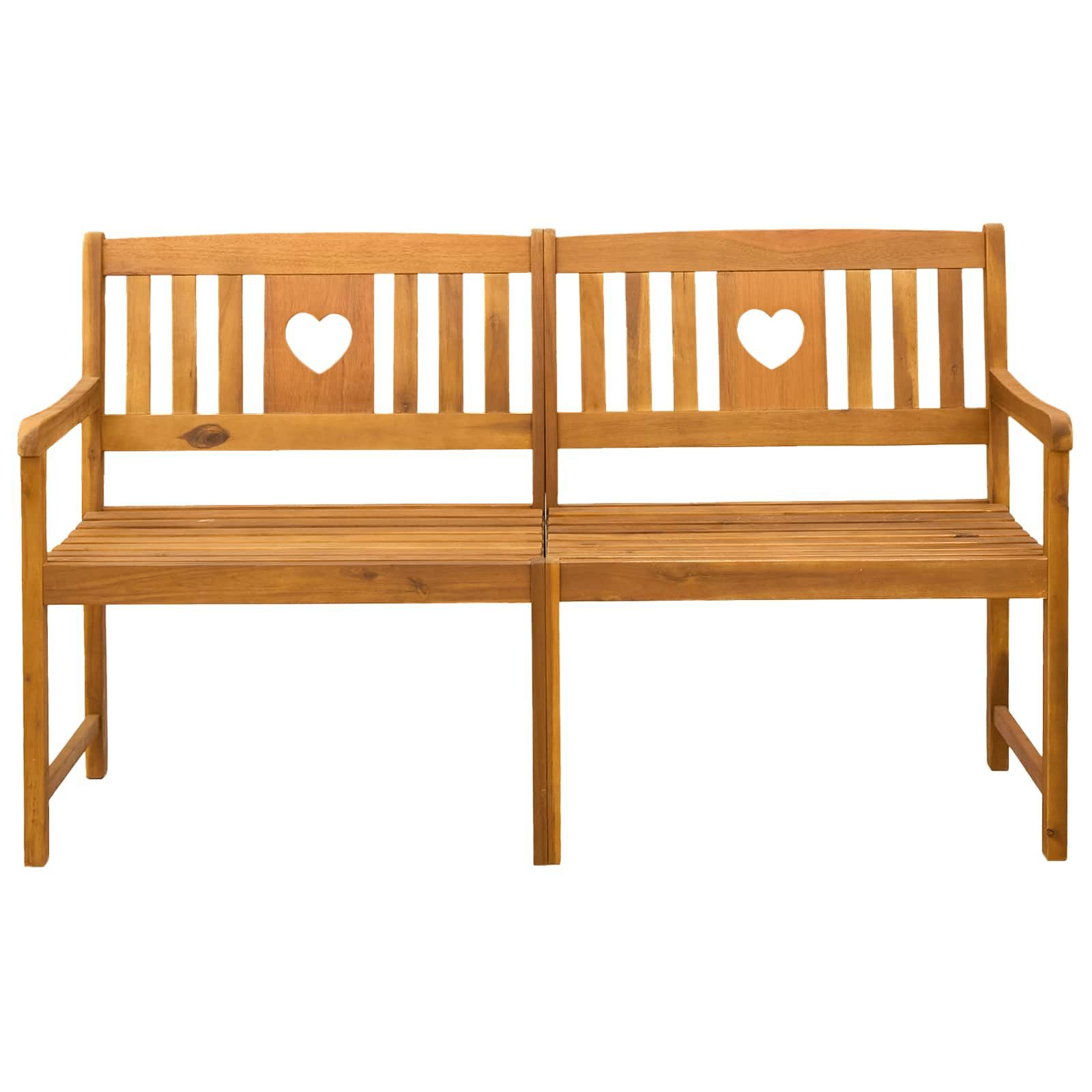 vidaXL Gartenbank Bank Outdoor Natur 150 x 55,5 x 90 cm Massivholz (1-St)