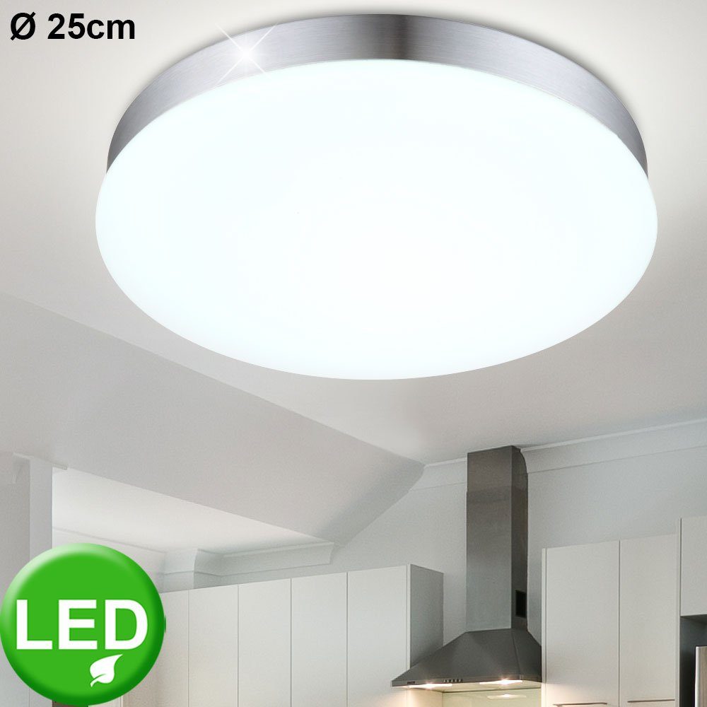 Globo LED Deckenleuchte, Leuchtmittel inklusive, Warmweiß, LED Deckenleuchte warmweiss rund Deckenlampe LED Küche