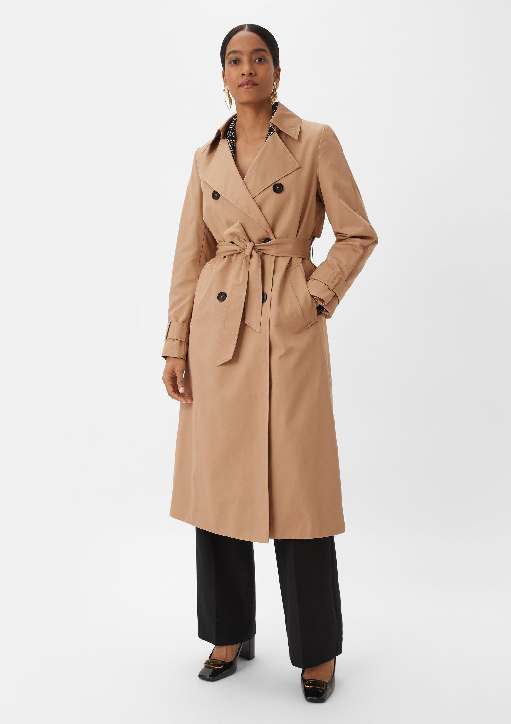comma Trenchcoat Outdoor-Mantel Trenchcoat mit Bindegürtel