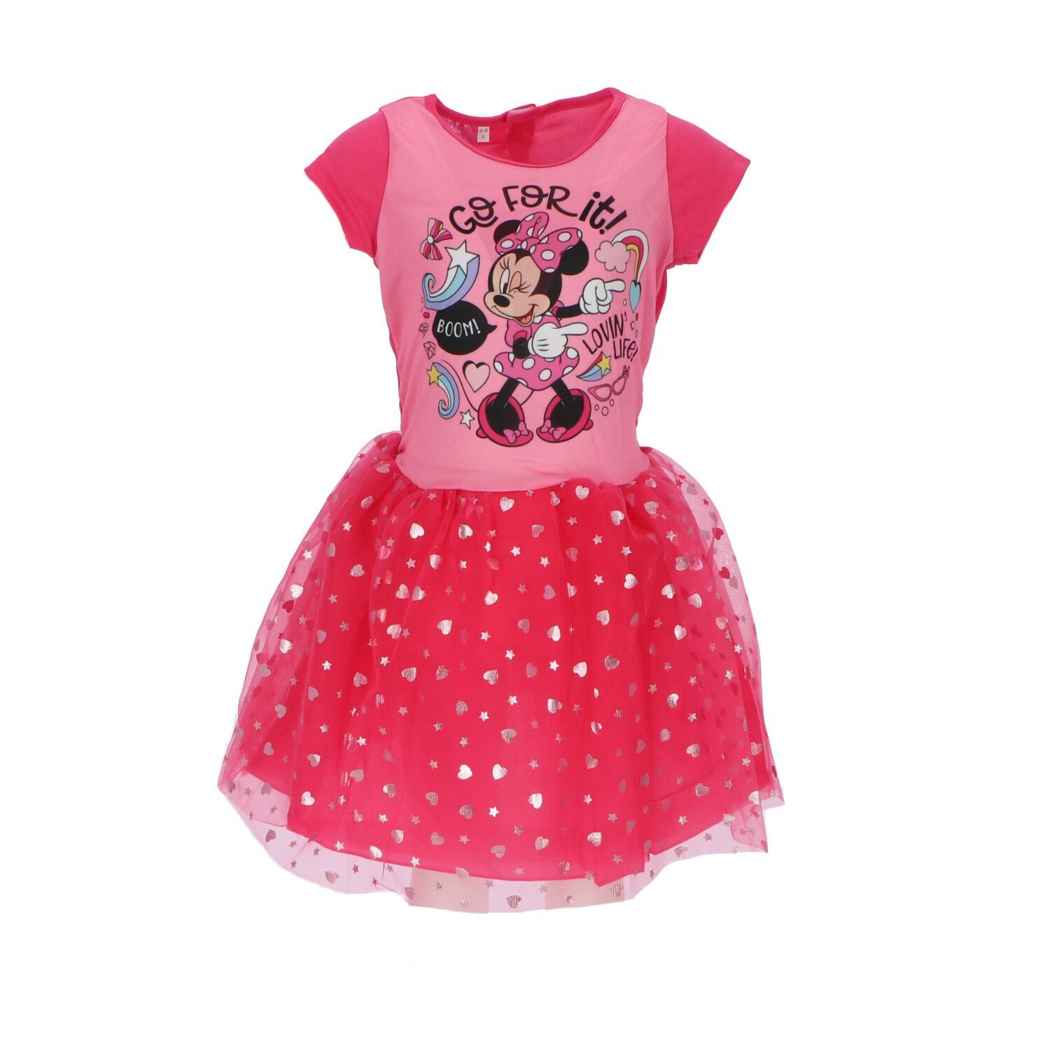 Disney Minnie Mouse Partykleid Minnie Maus Kleid für Mädchen Stylisches 100% Polyester