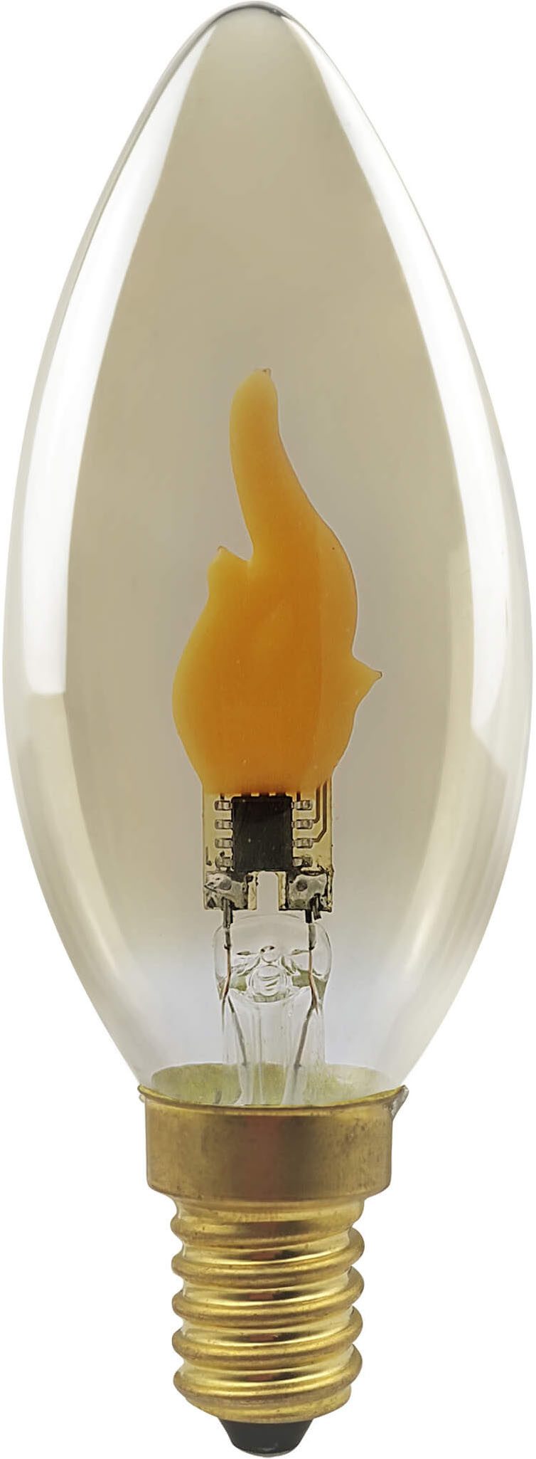 SEGULA LED-Filament LED Kerze smokey grau, E14, E14, 1 St., Extra-Warmweiß
