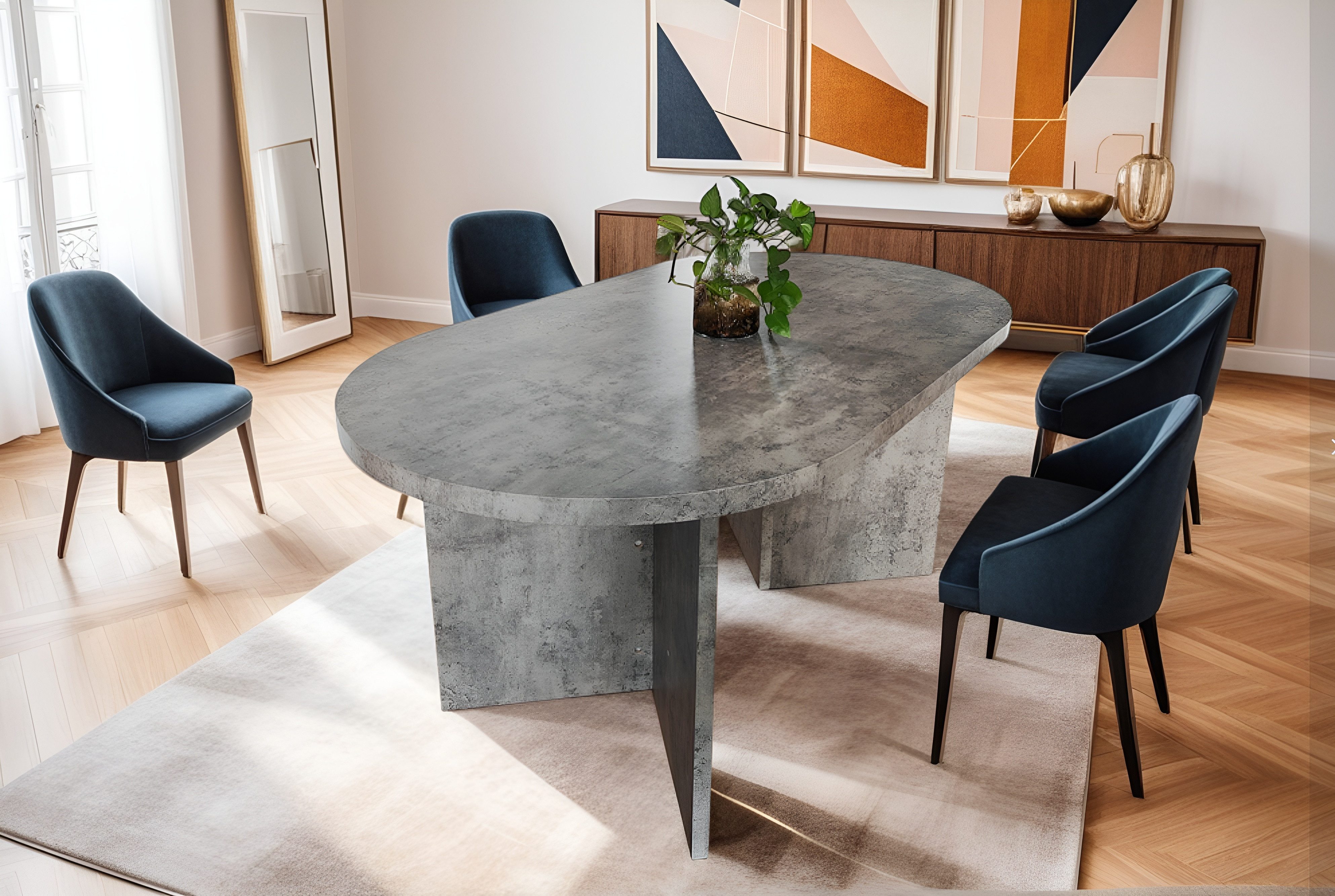 SAM® Esstisch Ova, ovale Tischplatte, V-Form, günstig online kaufen