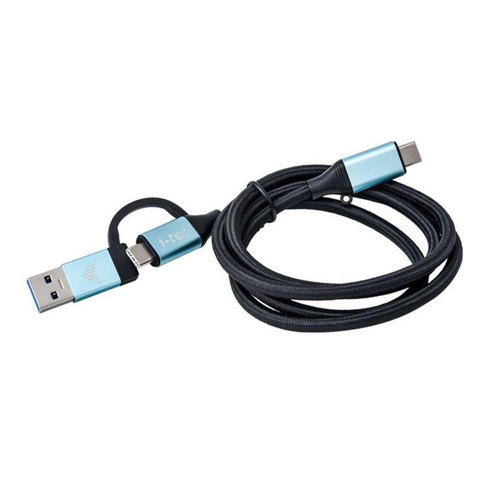 I-TEC USB-C auf USB-C USB-Kabel, mit integriertem USB 3.0 Adapter, 1 m Länge