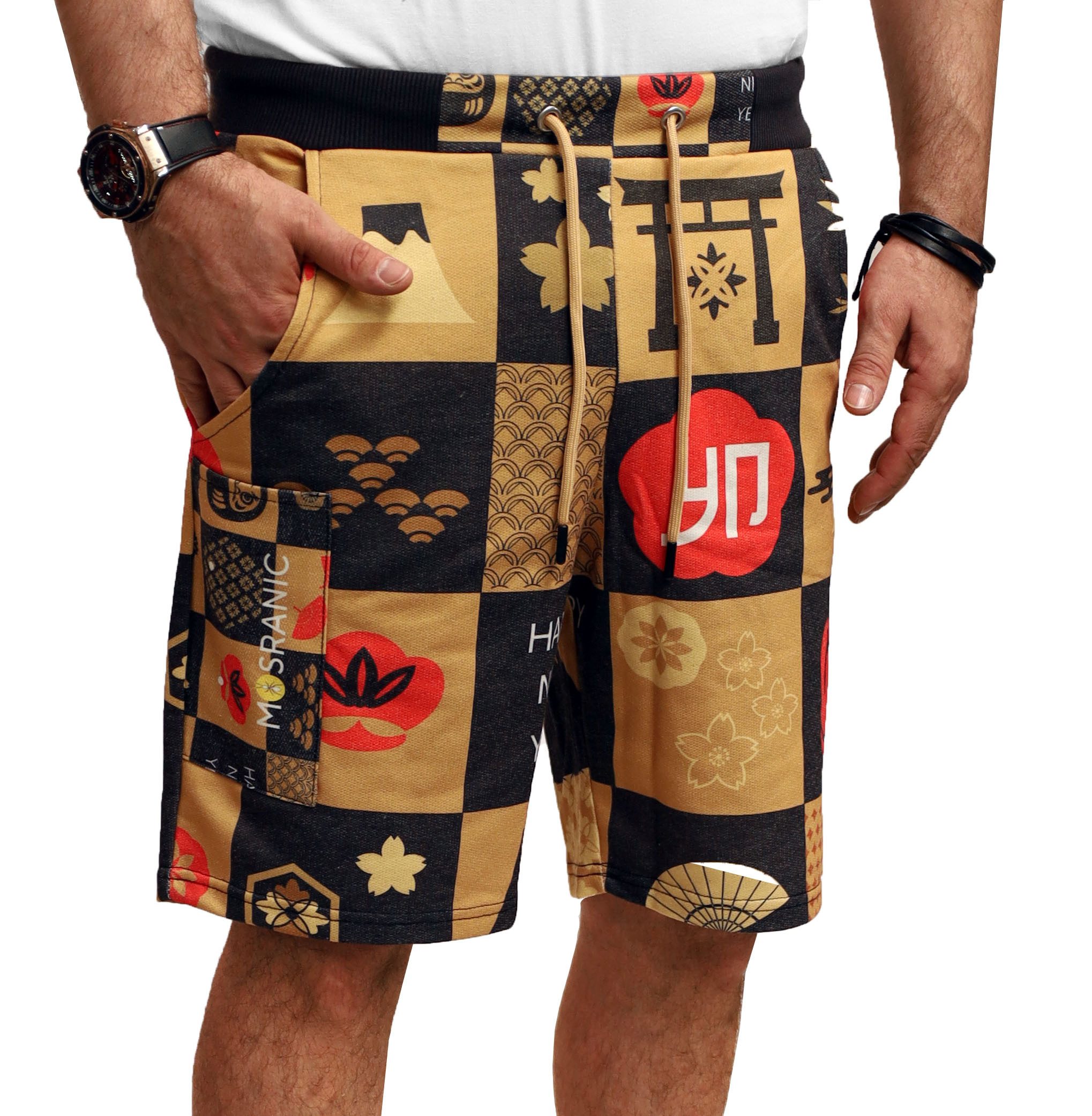 Shorts Herren Short kurze Hose Sommer Bermuda Sporthose Bunt