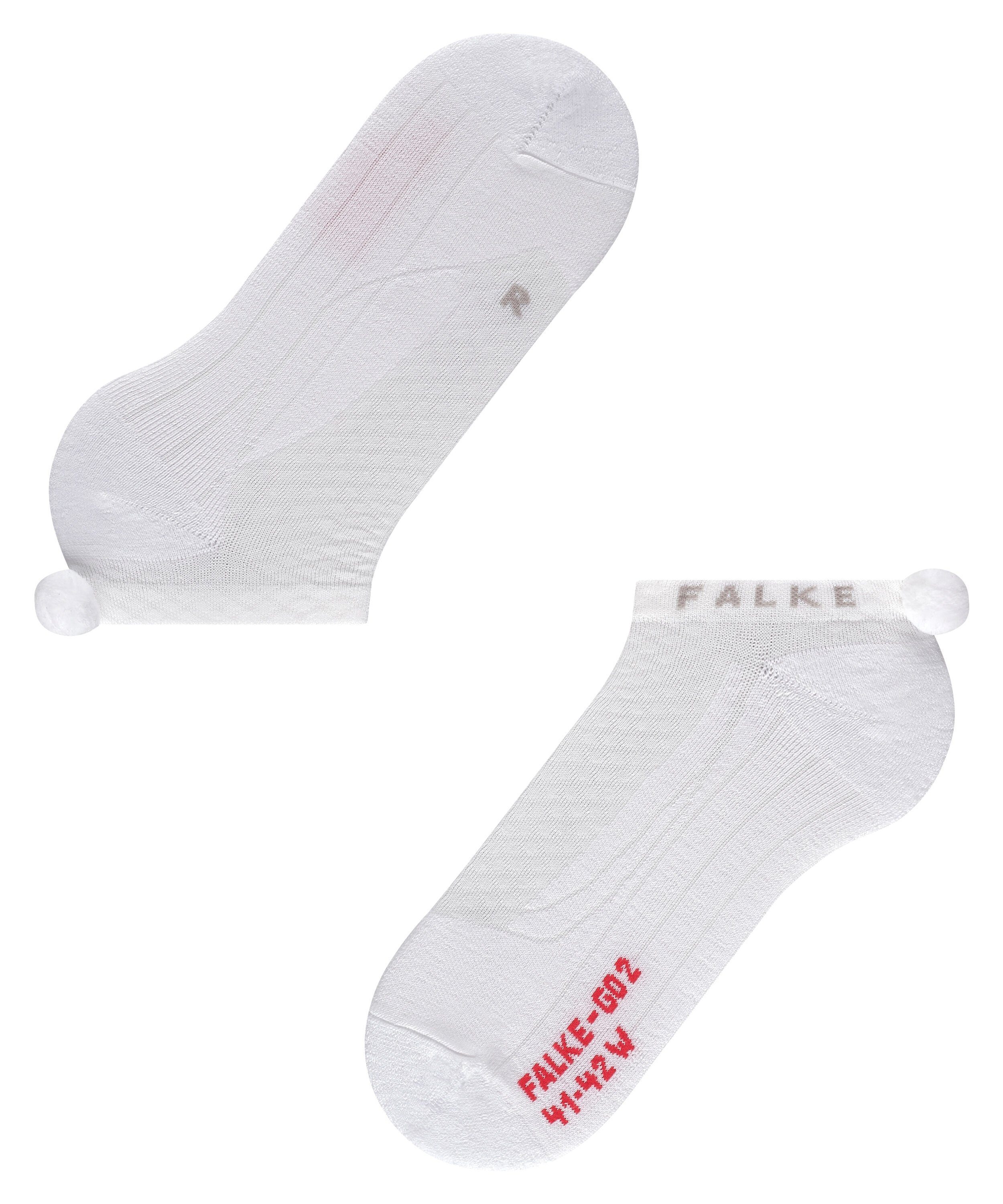 FALKE Sportsocken GO2 Pompom (1-Paar) (2000) mittelstarker für mit Spikeschuhe Polsterung white