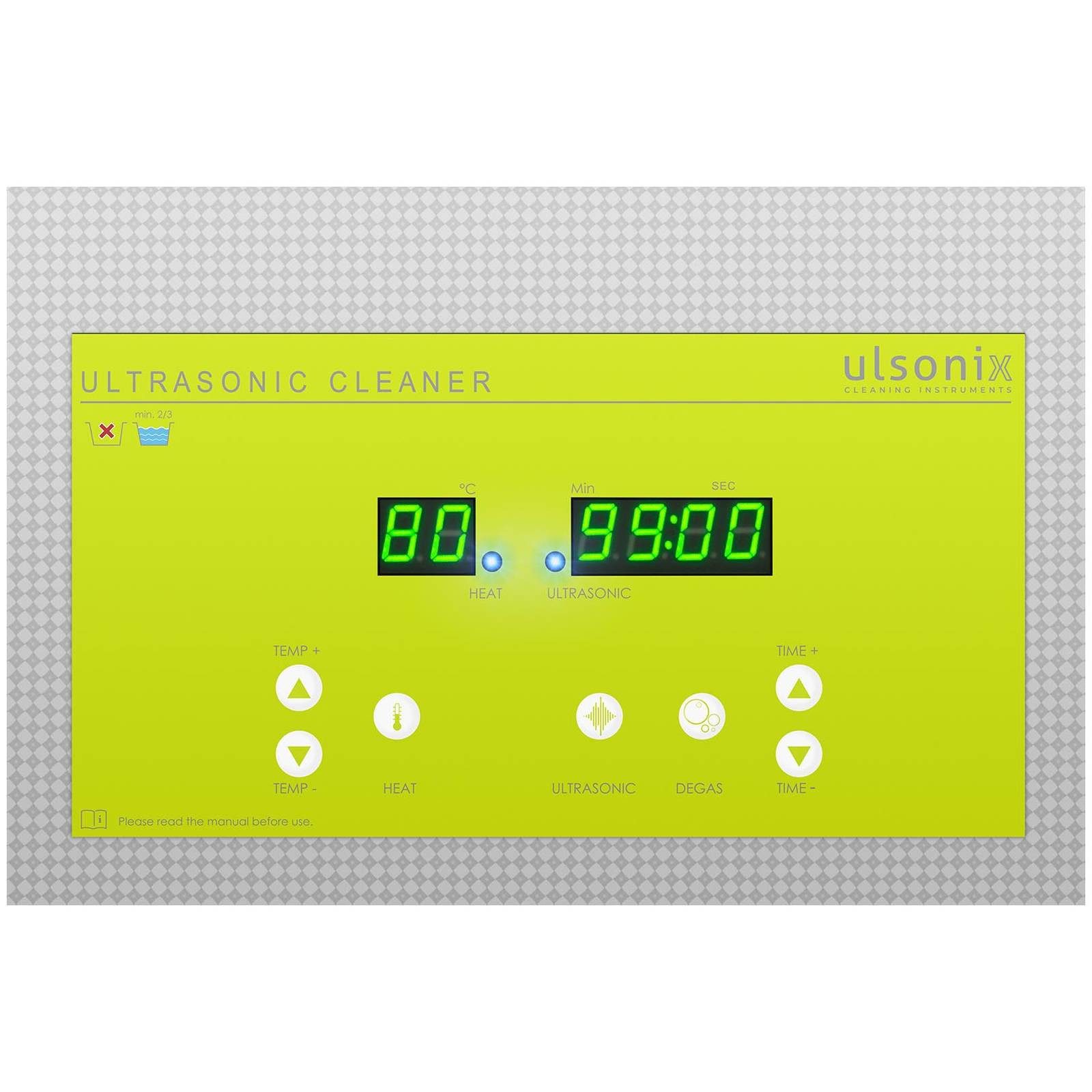 Ulsonix Ultraschallreiniger 30 L Ultraschallgerät Degas Ultraschall Reiniger 600W Ablasshahn Timer, verschiedene Größen