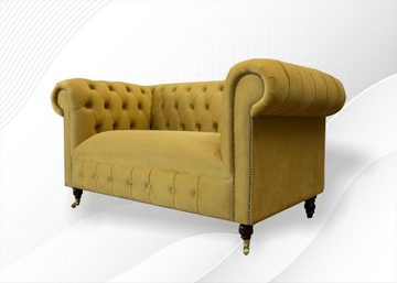 JVmoebel Chesterfield-Sofa, Chesterfield 2 Sitzer Design Sofa Couch 165 cm