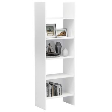 furnicato Bücherregal Hochglanz-Weiß 60x35x180 cm Holzwerkstoff