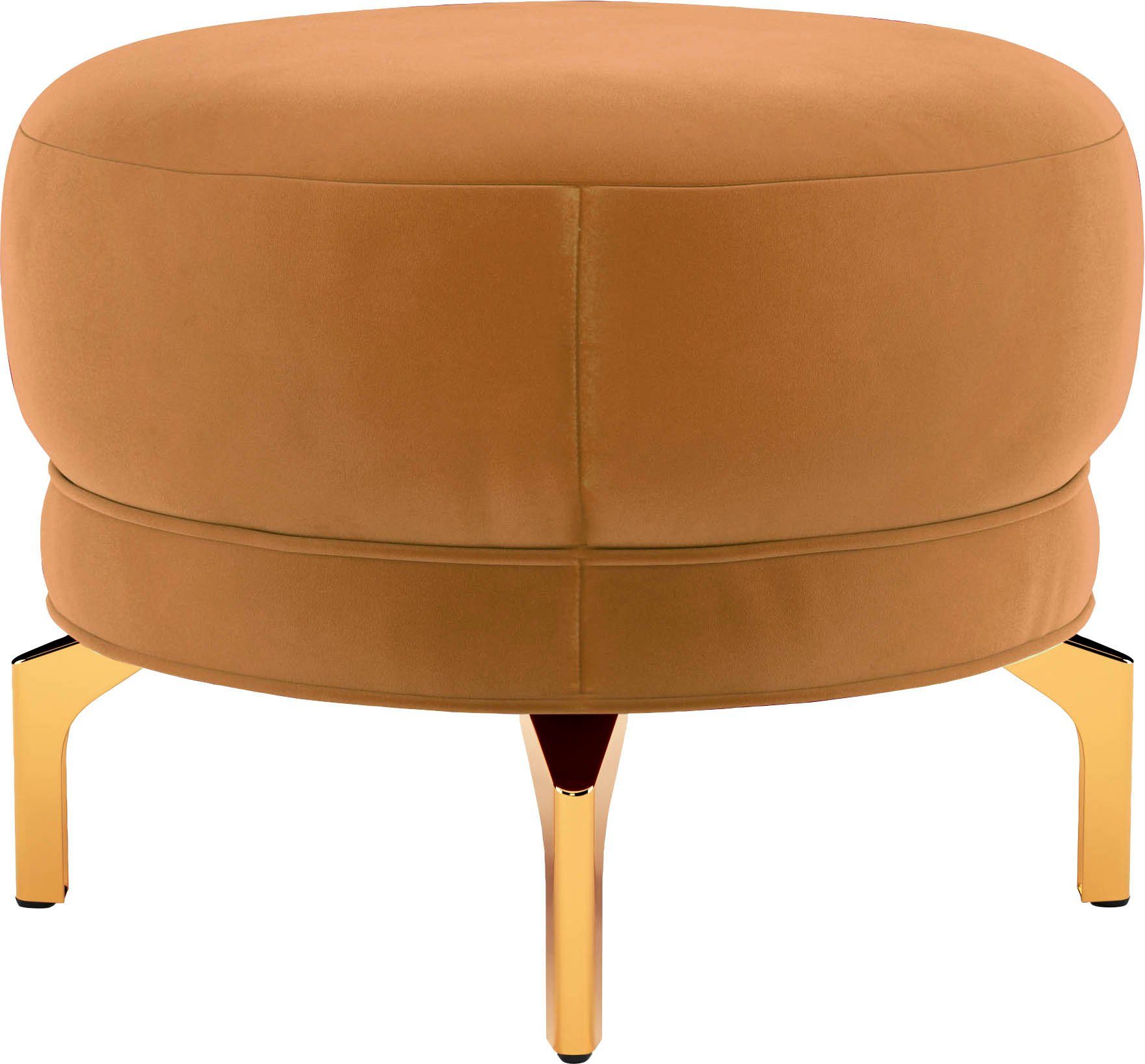 sit&more Polsterhocker Orient 3, goldfarbene Metallfüße
