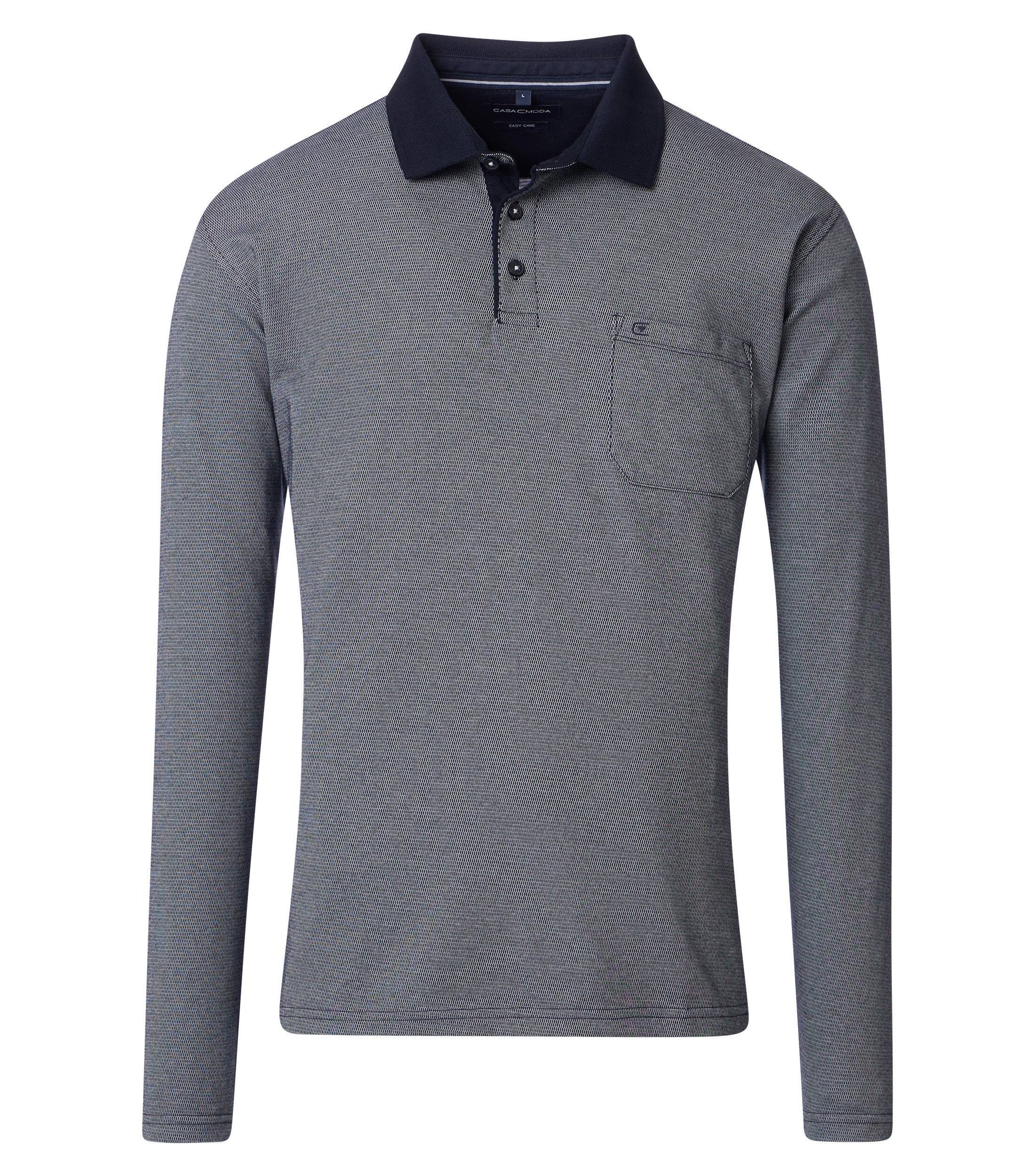 CASAMODA Langarm-Poloshirt CASAMODA Polo-Shirt Langarm gestreift günstig online kaufen
