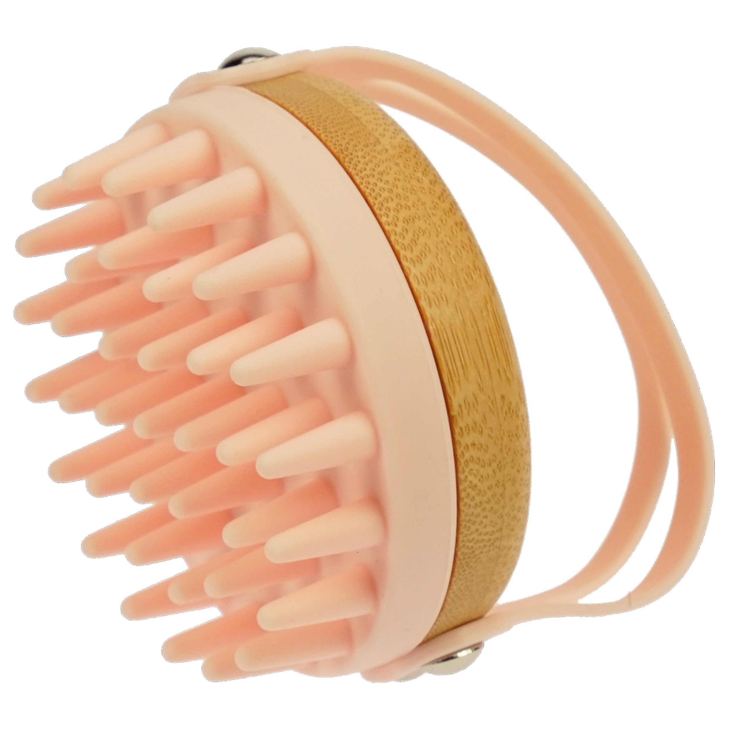 Fantasia Beauty Haarbürste Massagebürste, Bambus und Silikon, puder, 84 x 78 x 80 mm, 1-tlg., Massagebürste