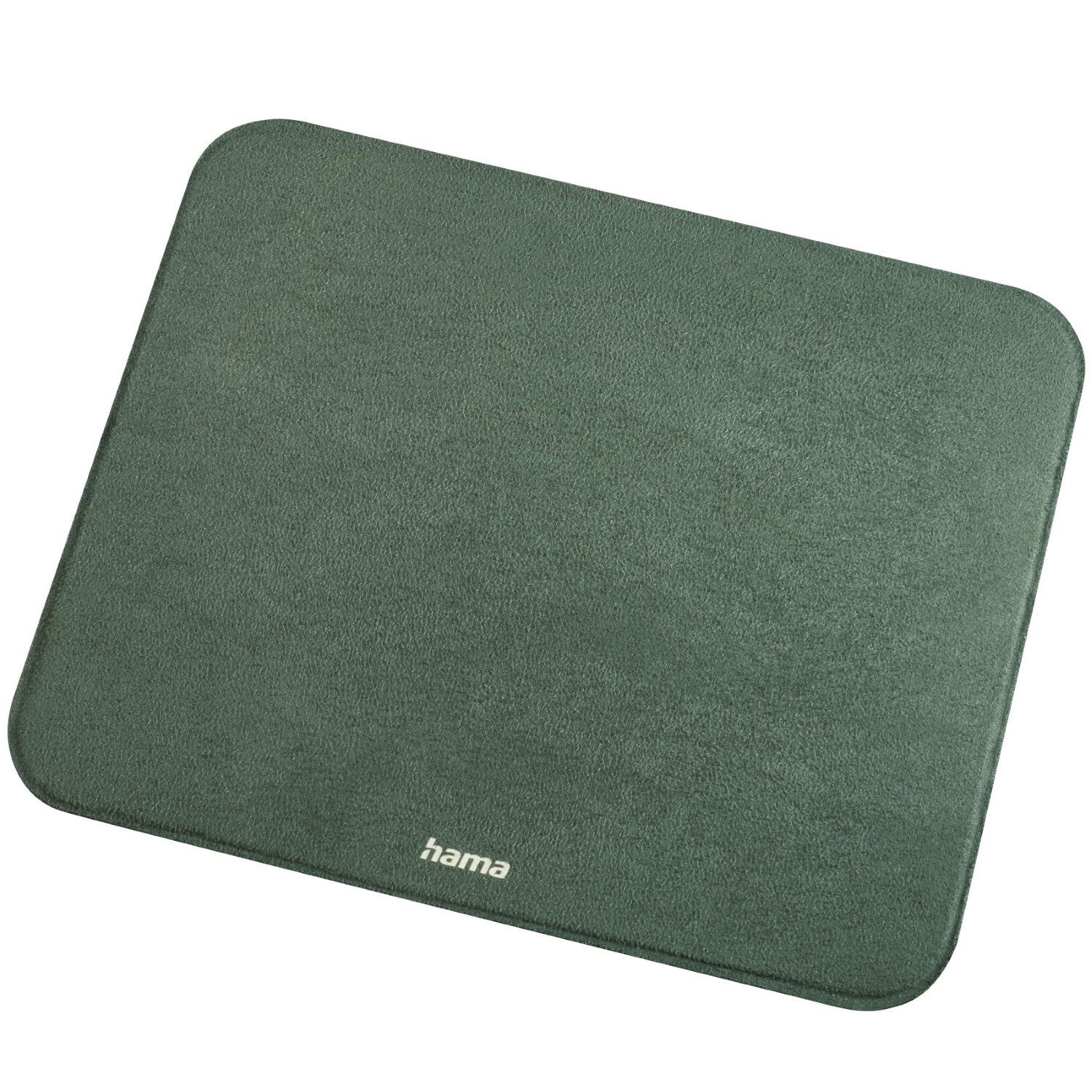 Hama Mauspad Soft Touch Mousepad Velvet Mauspad Grün, Samt-Optik flach 2mm dünn Maus Mouse Pad Mat Office Anti-Rutsch