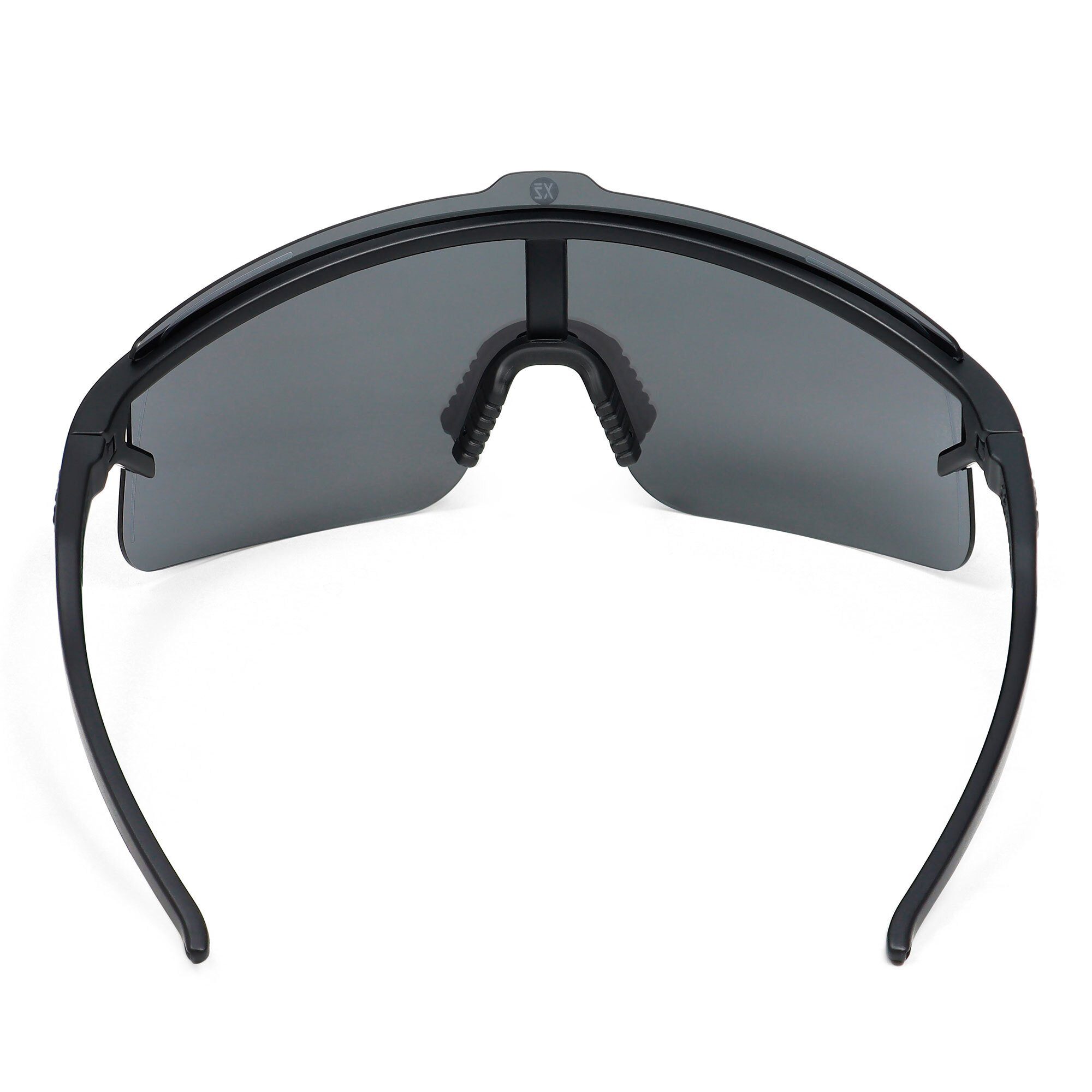 YEAZ Sportbrille SUNSHADE sport-sonnenbrille schwarz Komfort / silber und Style Sicht, black/silver, perfekte Erlebe
