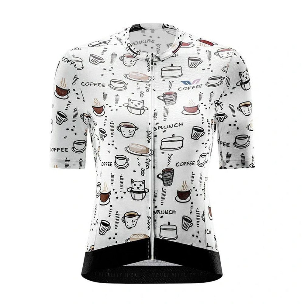ROCKBROS Radtrikot Fahrradtrikot Kurzarmtrikot Sommertrikot (Spar-Set, 1-tlg., 84 cm Oberweite luftig) 3 Rückentaschen, YKK-Zipper, Reflexstreifen