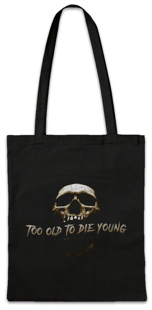 Beuteltasche Too Old To Die Young Stofftasche Biker Club MC Rocker Adler Eagle