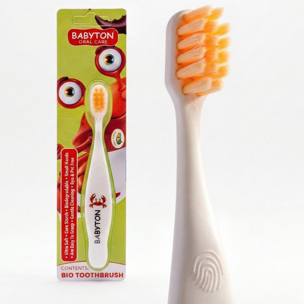 Babyton Lernzahnbürste Babyton Bio-Zahnbürste aus Mais, weich & umweltfreundlich