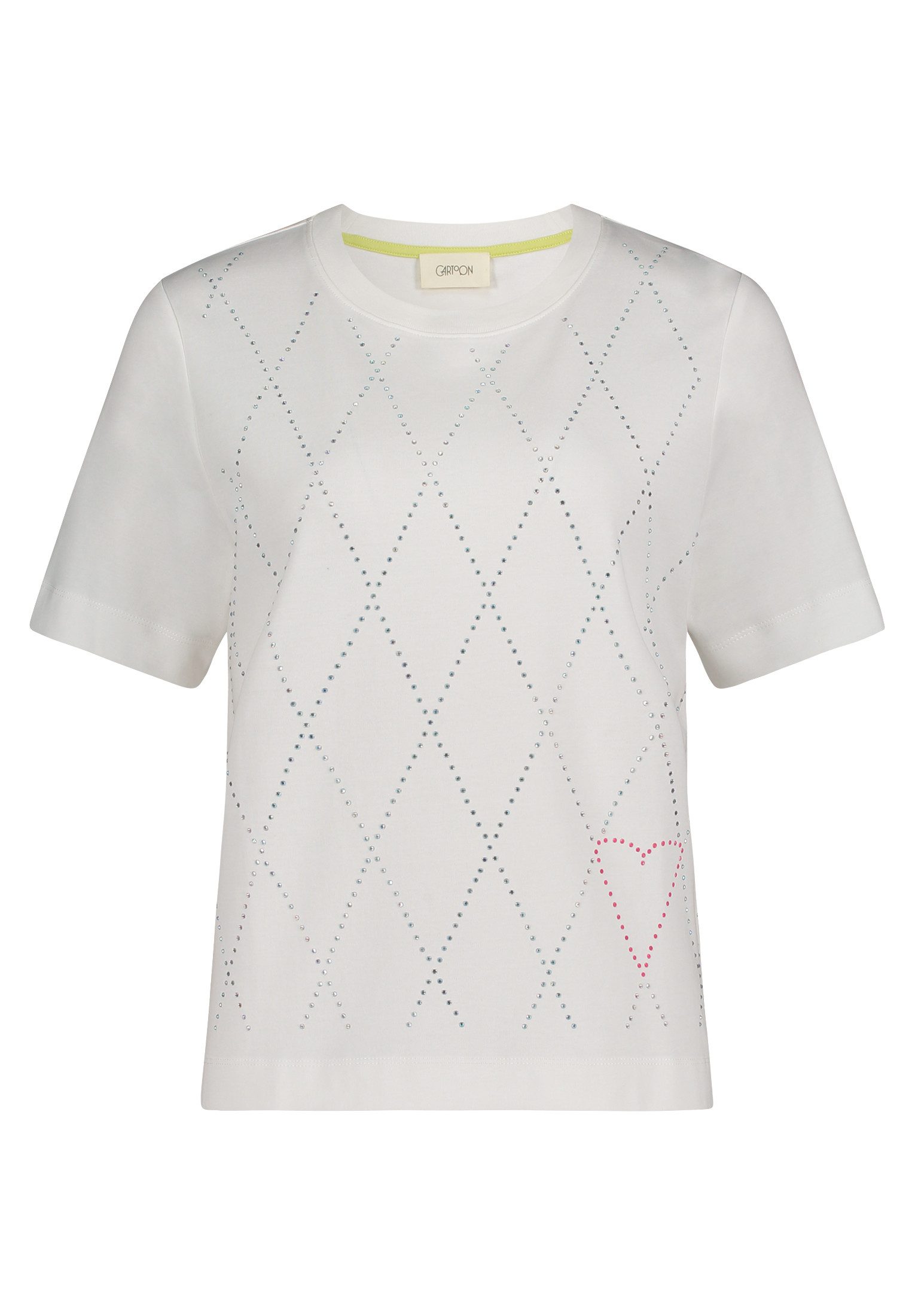 Cartoon Kurzarmshirt Damen mit Rundhalsausschnitt (1-tlg)
